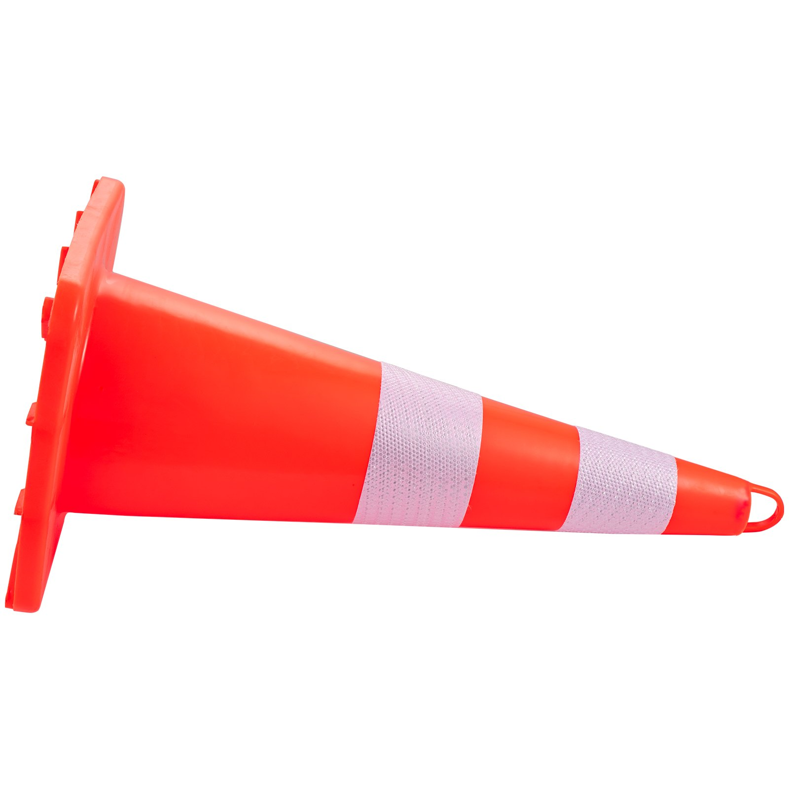 Safety Cones, 12 x 28" Traffic Cones, PVC Orange Construction Cones, 2 Reflectiv