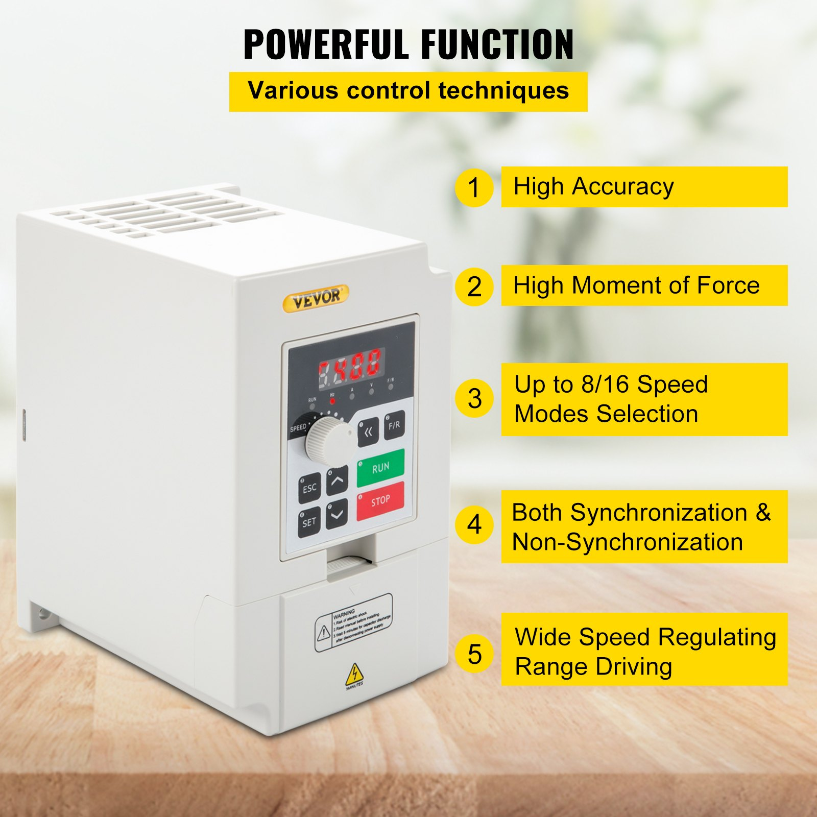 Variable Frequency Drive 3KW 4HP VFD Inverter 220V CNC Motor Speed Control - Picture 2 of 10