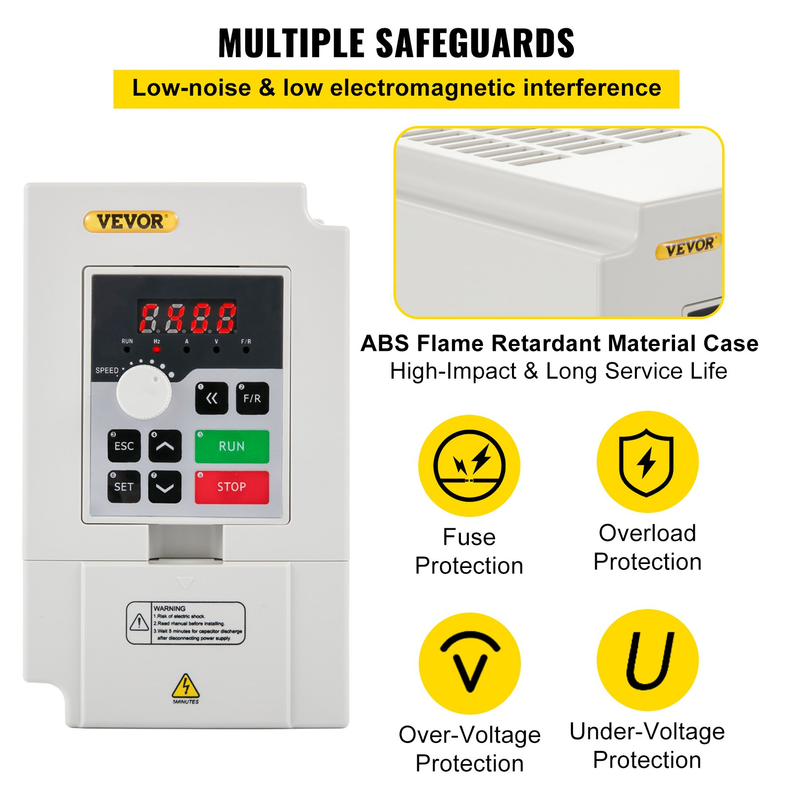 Variable Frequency Drive 3KW 4HP VFD Inverter 220V CNC Motor Speed Control - Picture 3 of 10
