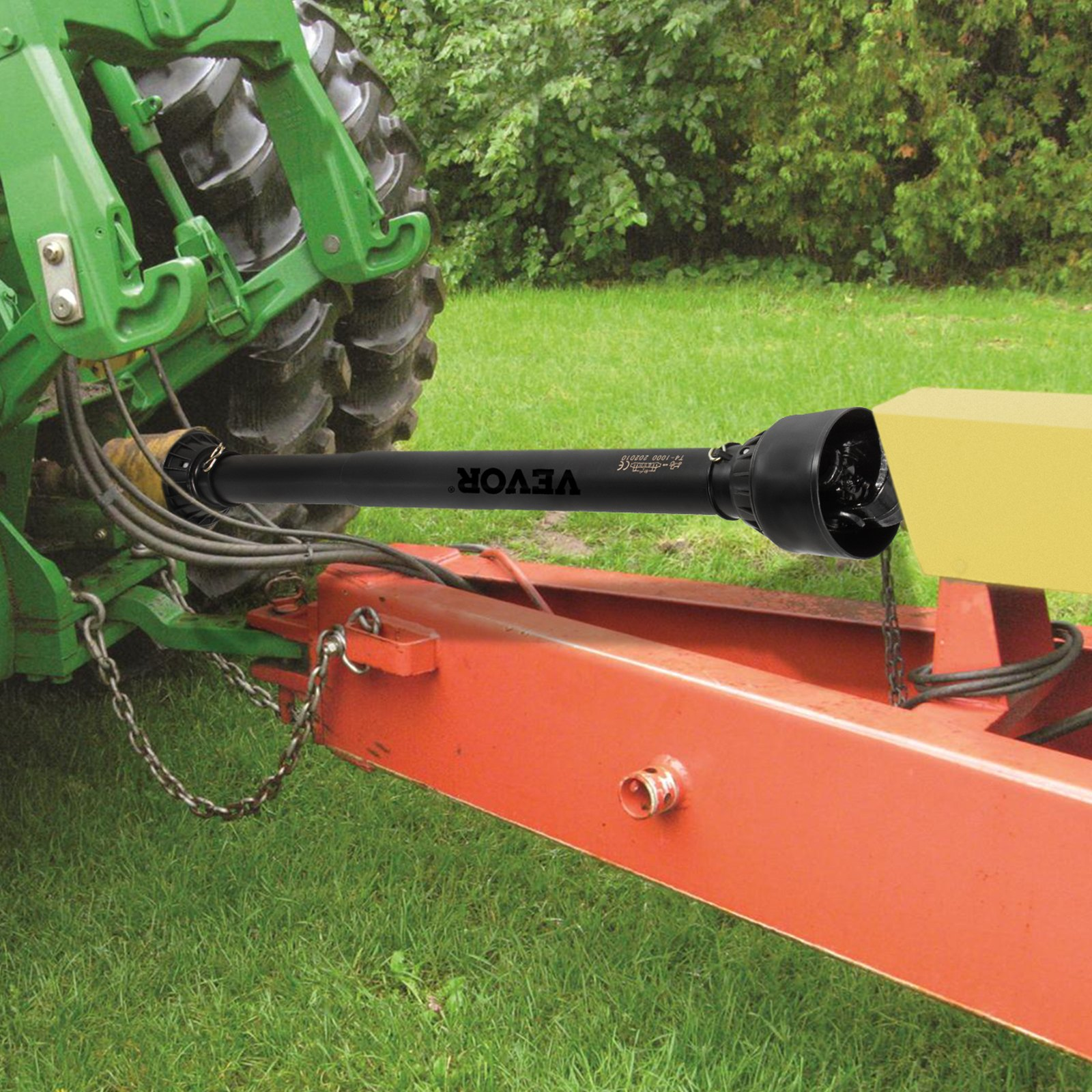 PTO Shaft, 1-3/8", 6 Spline Round End, 39"-55", Black for Bush Hog/Finish Mower - Bild 7 von 10