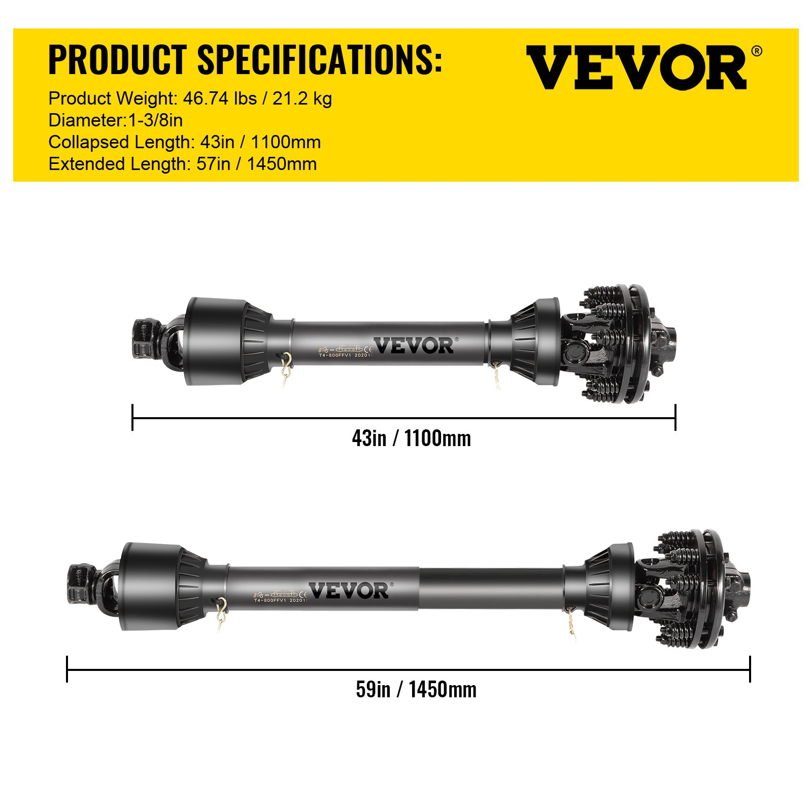 PTO Shaft, 1-3/8