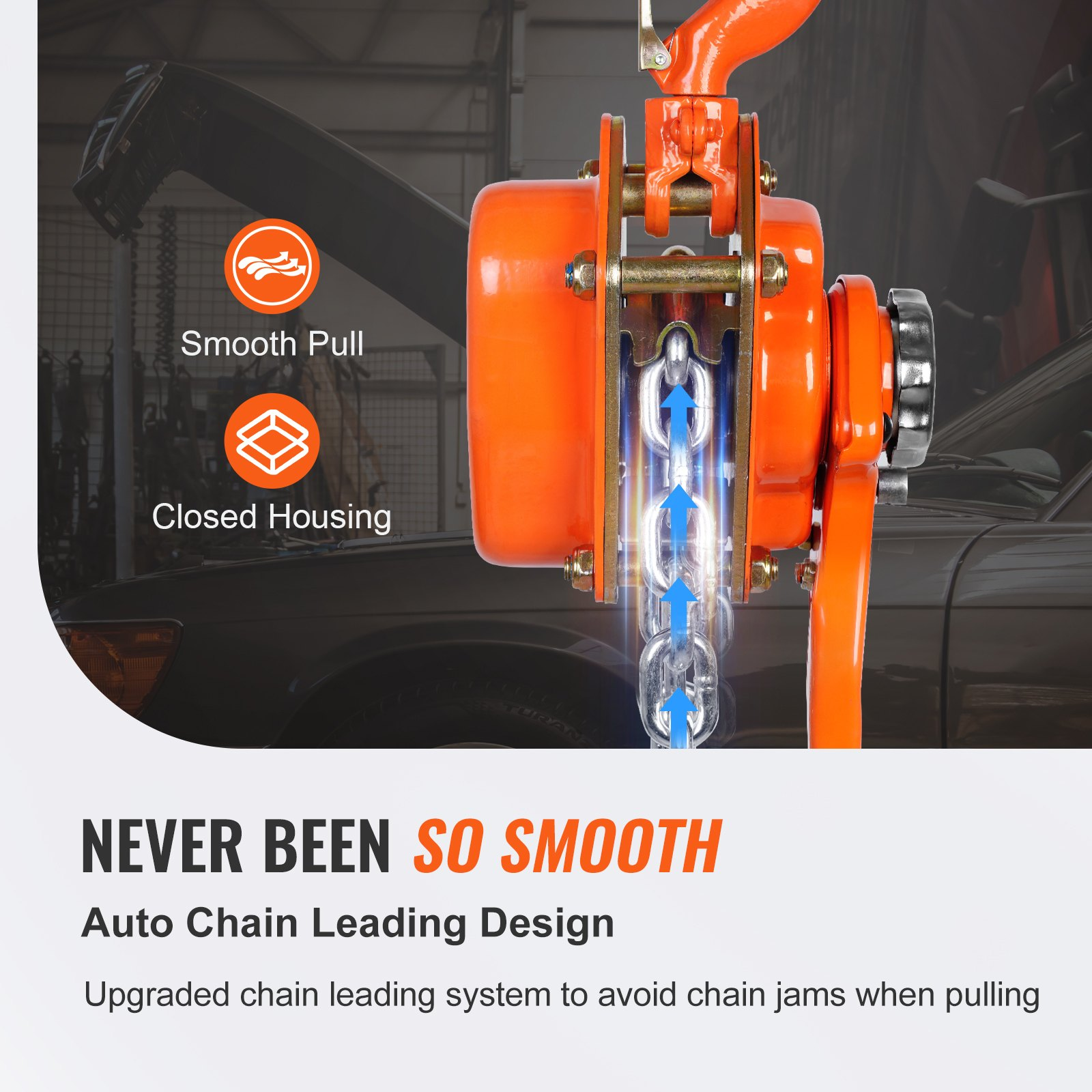 Manual Lever Chain Hoist, 3/4 Ton 1650 lbs Capacity, 10 FT Come Along, G80 Steel - Bild 8 von 10