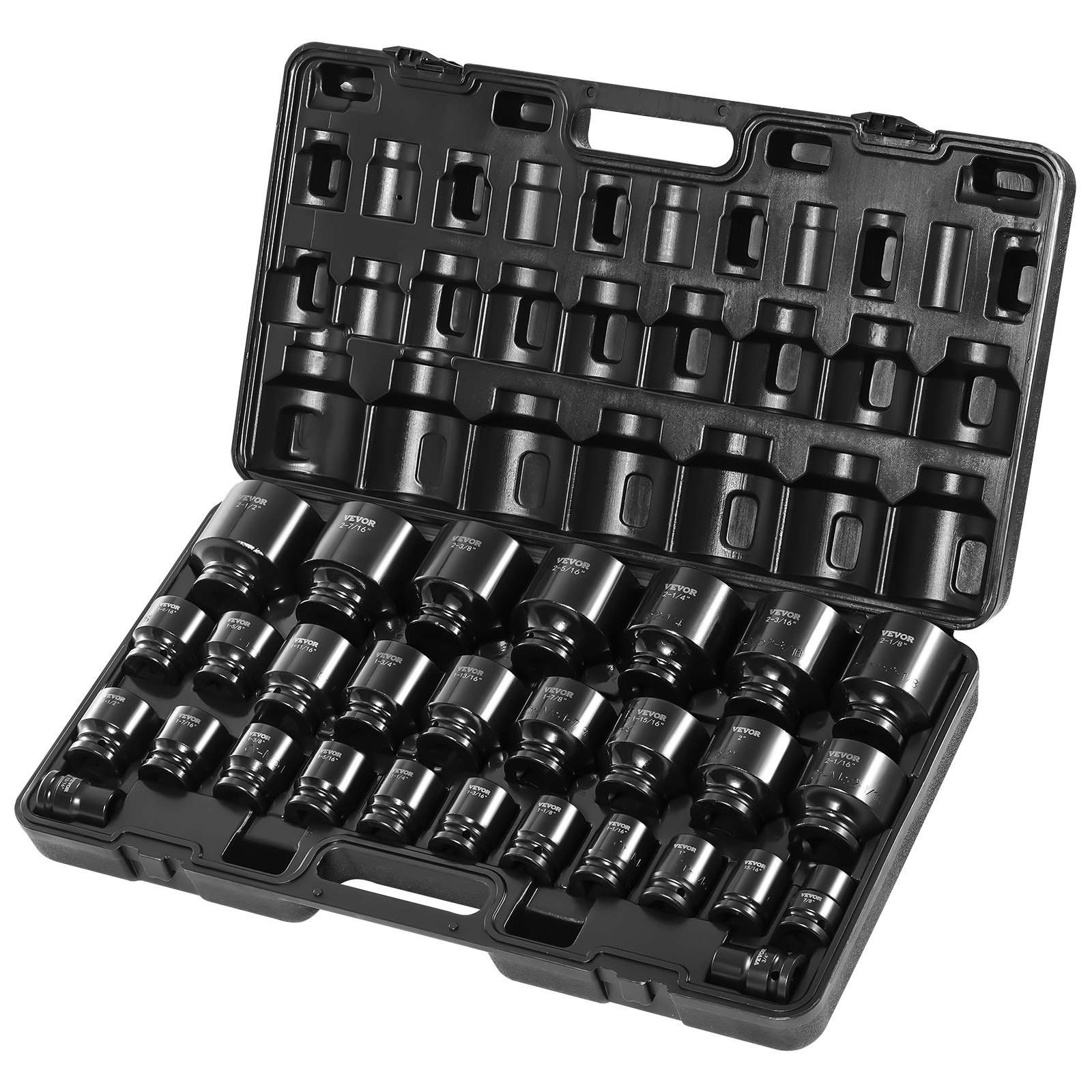 3/4" Impact Socket Set, 29-Piece, 6-Point, CR-M0, SAE 3/4"-2-1/2", w/ Case - Picture 5 of 5