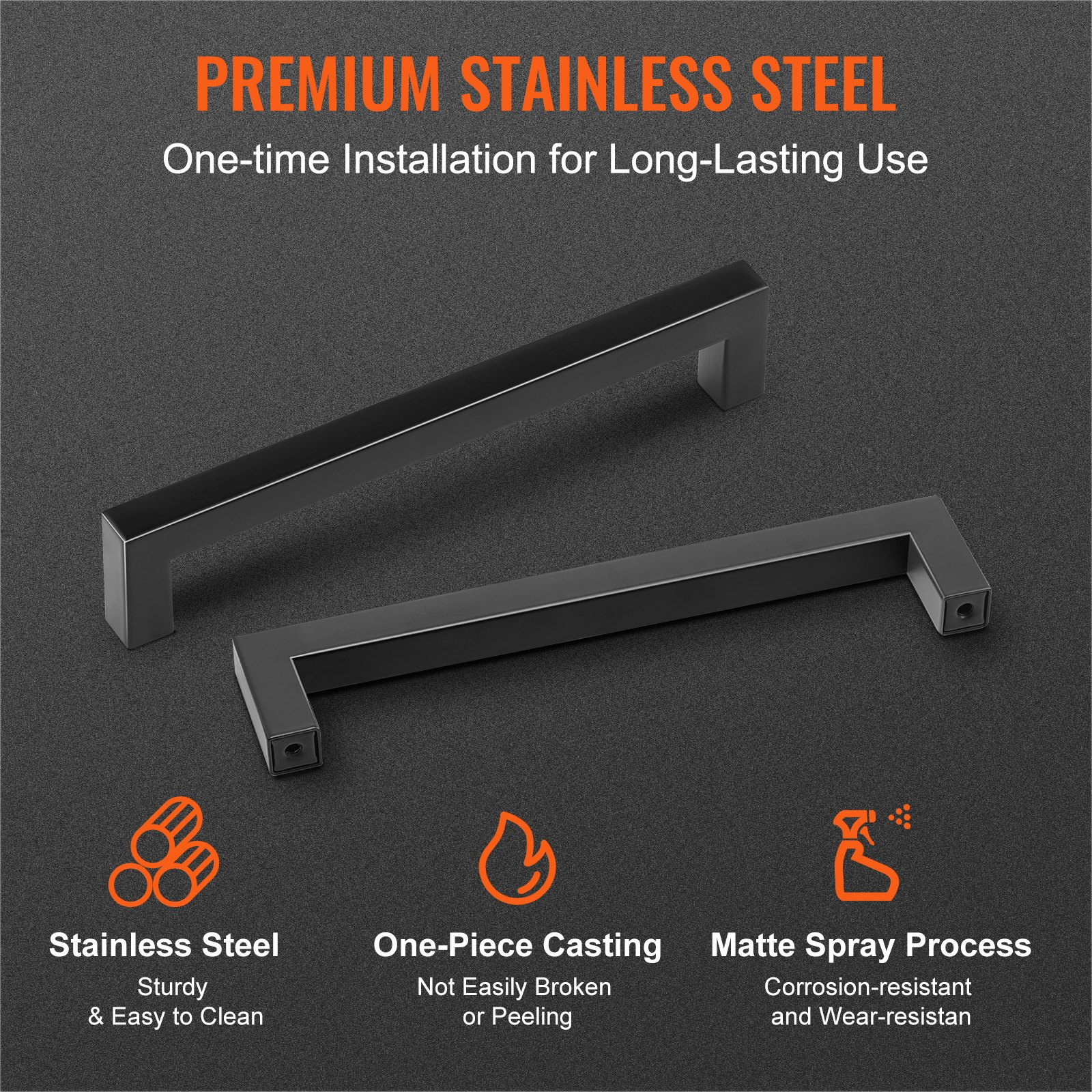 30 Pack Cabinet Pulls, 5.03in / 128mm Center to Center Slim Square Kitchen Cabi