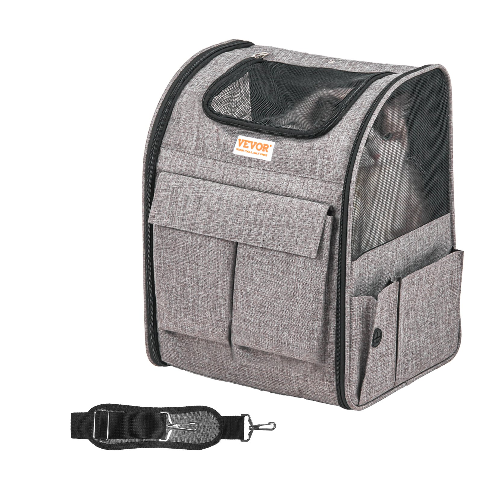 VEVOR Rolling Pet Carrier Backpack | Wheeled Airline Approved for Pets