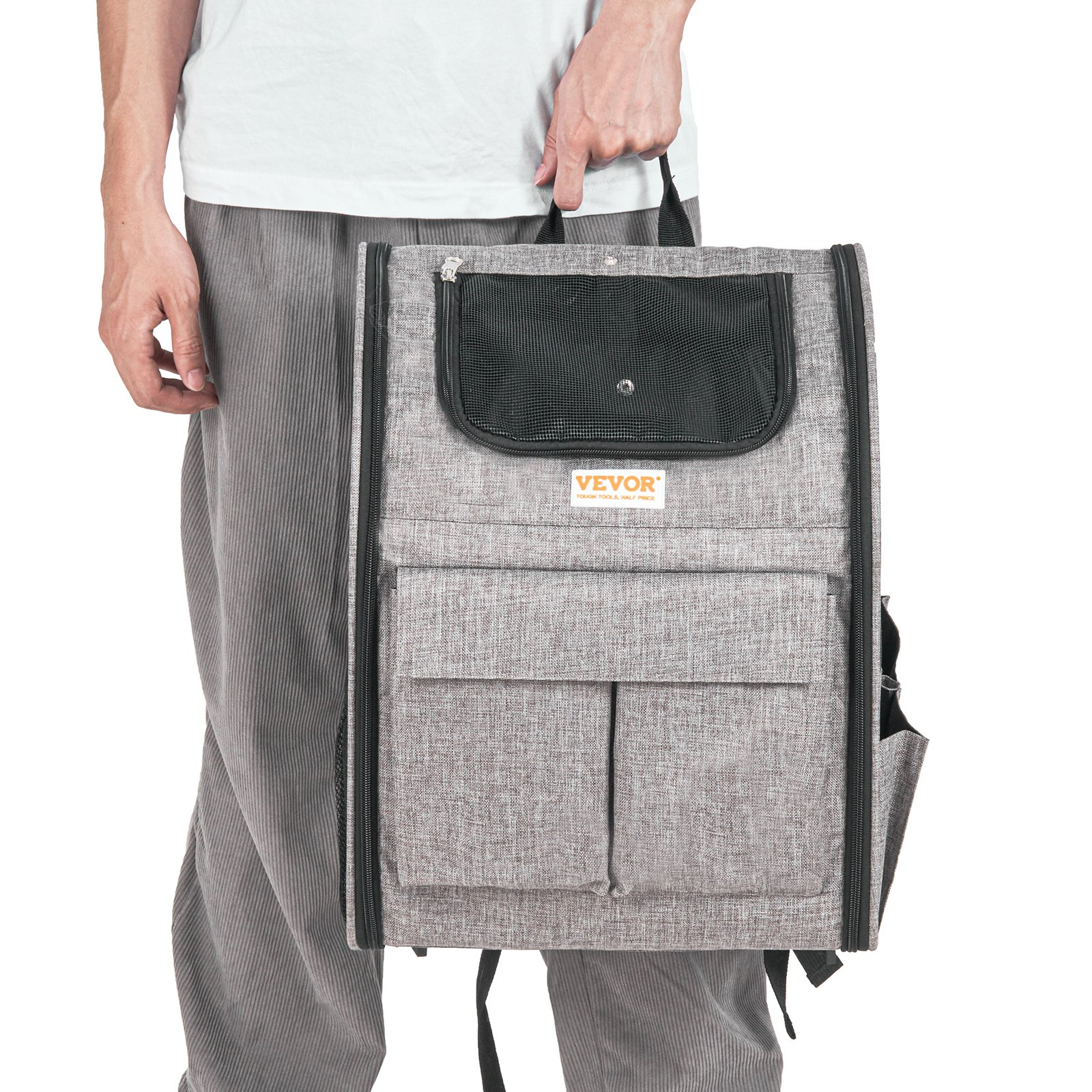 VEVOR Rolling Pet Carrier Backpack | Wheeled Airline Approved for Pets