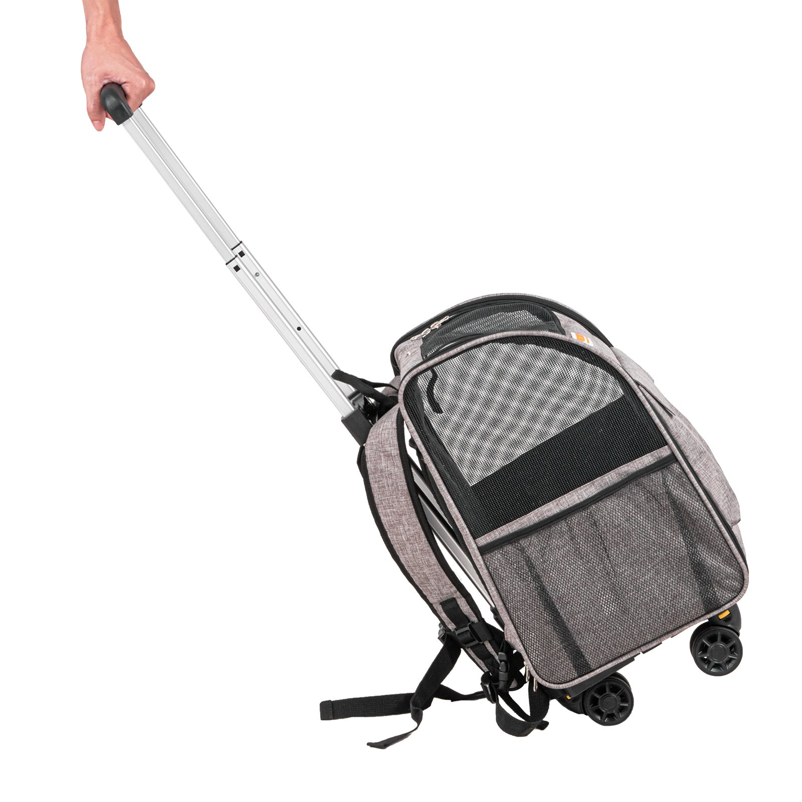 VEVOR Rolling Pet Carrier Backpack | Wheeled Airline Approved for Pets