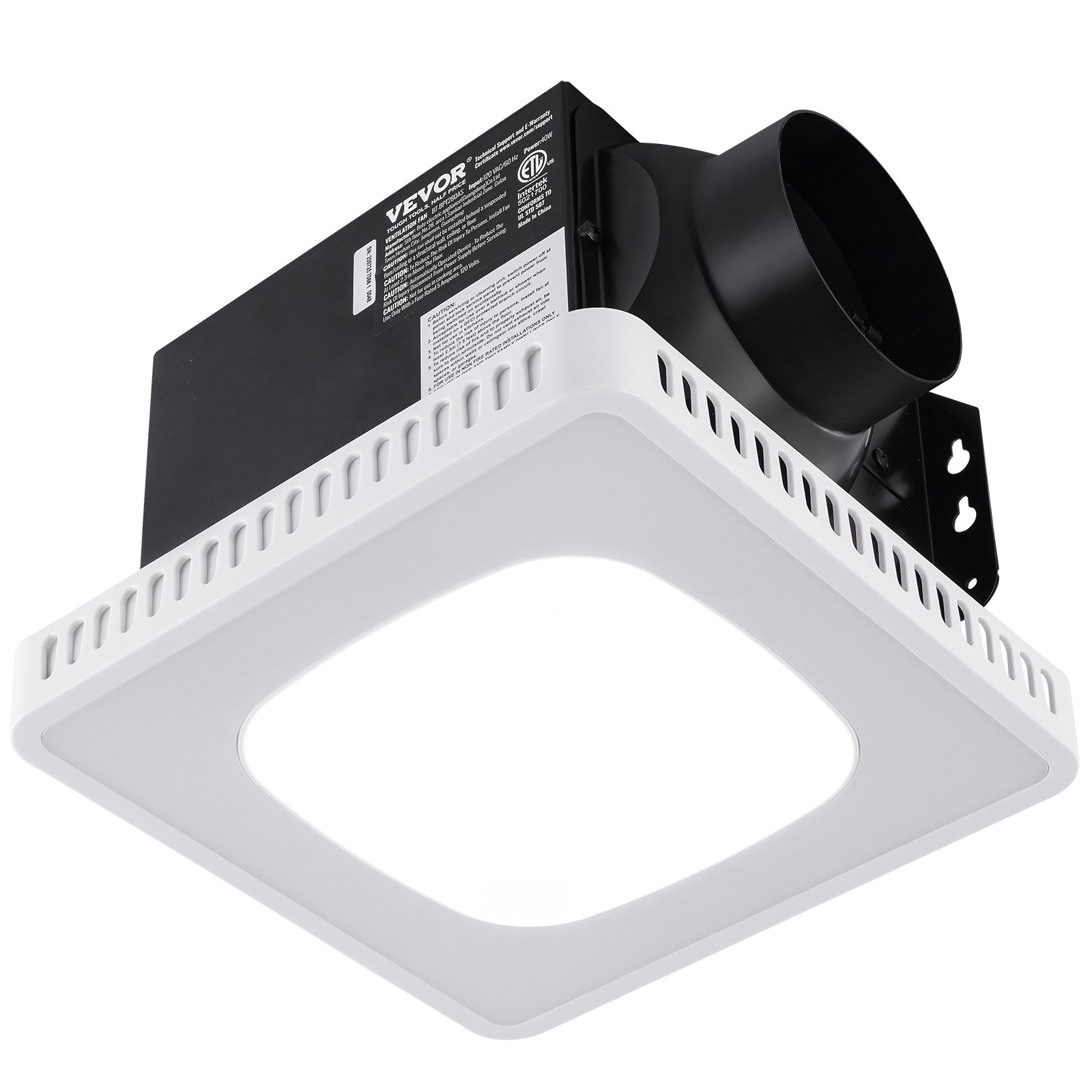 VEVOR Bathroom Exhaust Fan, 8 LED Colors, For Various Ceilings - Bild 8 von 10
