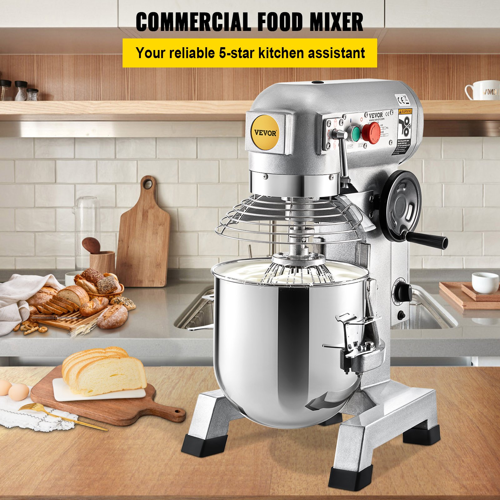 Commercial Food Mixer, Perfect for Bakery Pizzeria 613