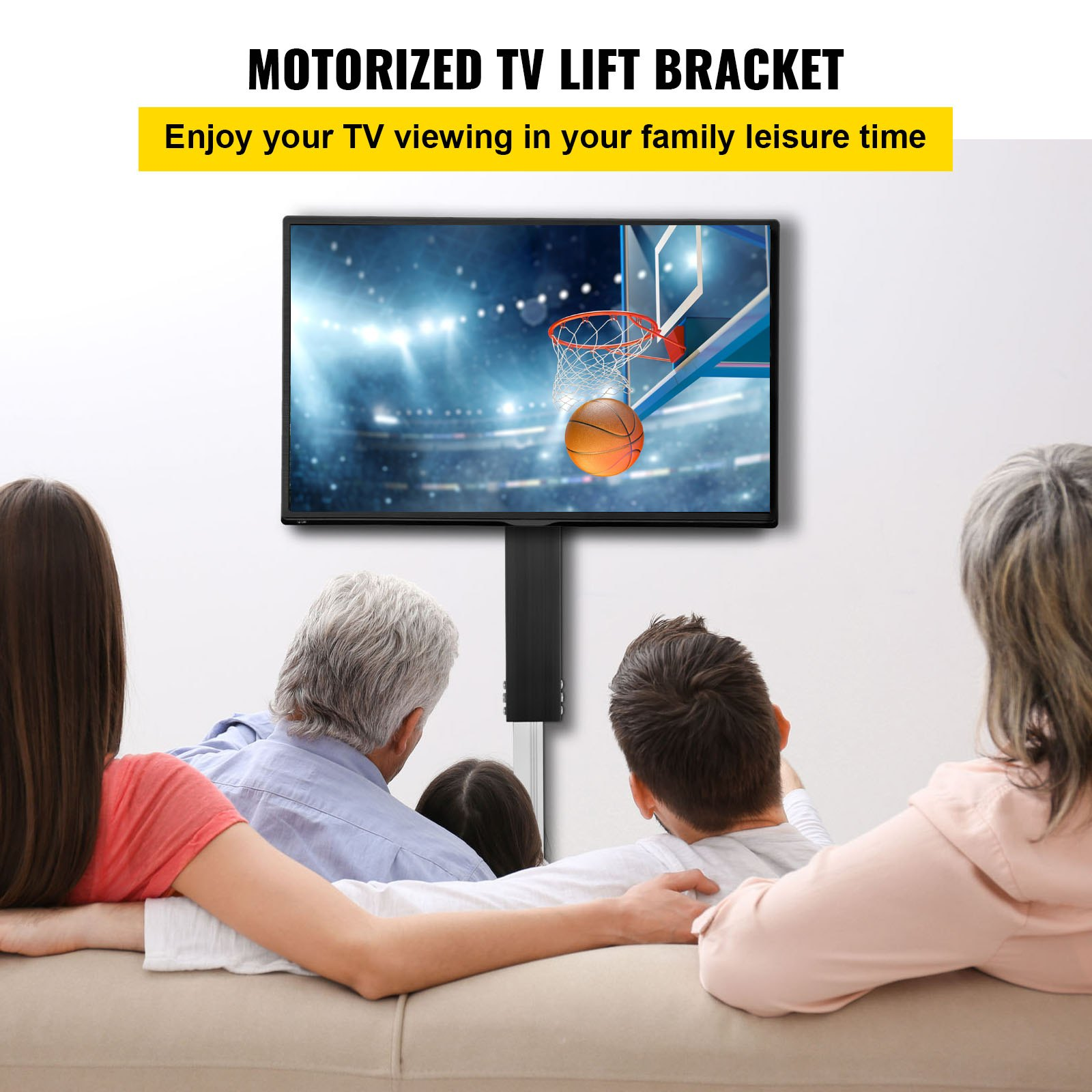 Motorized TV Lift Stroke Length 28 Inches - Height Adjustable 38-65 Inch