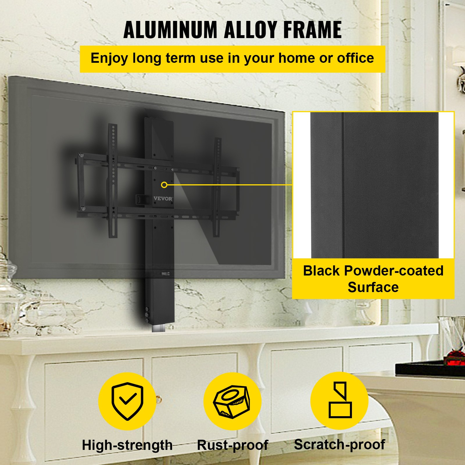 Motorized TV Lift Stroke Length 28 Inches - Height Adjustable 38-65 Inch