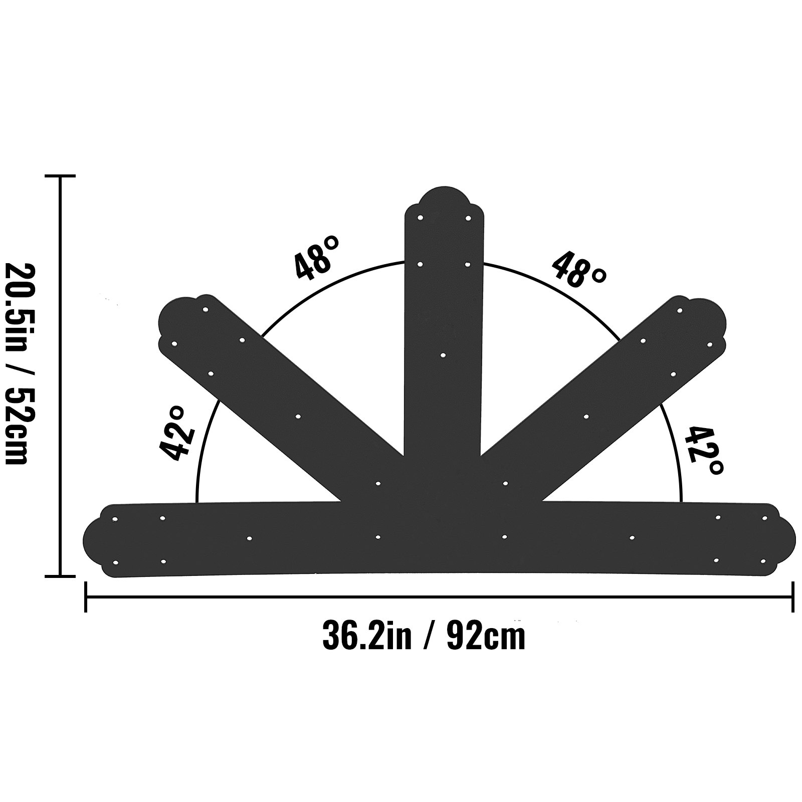 Gable Plate, Decorative Gable Plate with Bolts for Wooden Beam Use - Picture 7 of 10