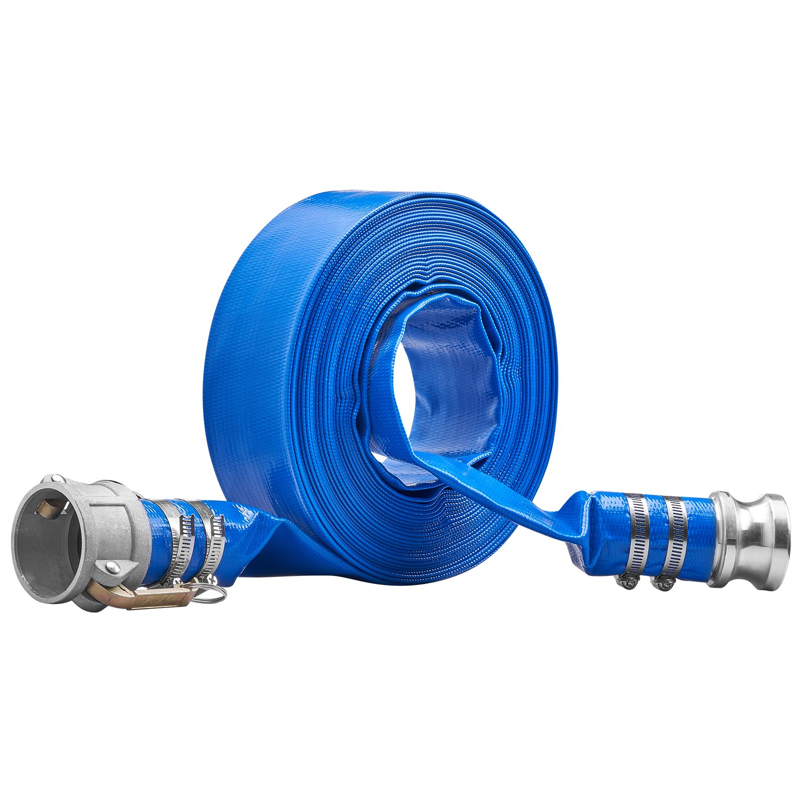 Pool Drain Hose, 2 inch by 50 ft, Durable PVC Material, Blue