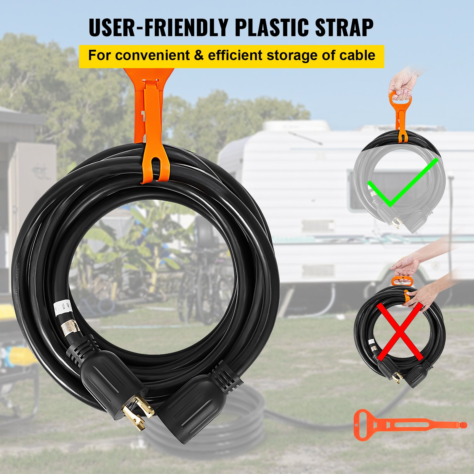 Heavy-Duty 40Ft 30 Amp Generator Extension Cord with Twist Lock Connectors - 10 - Picture 5 of 12