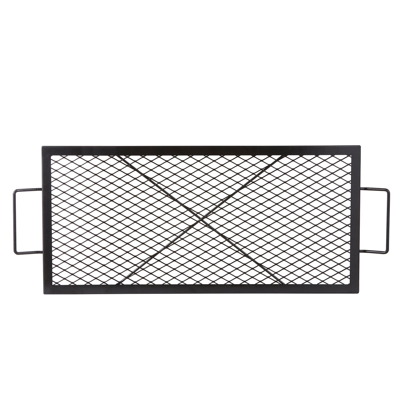 VEVOR X-Marks Fire Pit Grill Grate, Rectangle Cooking Grate, 32 Inch Black