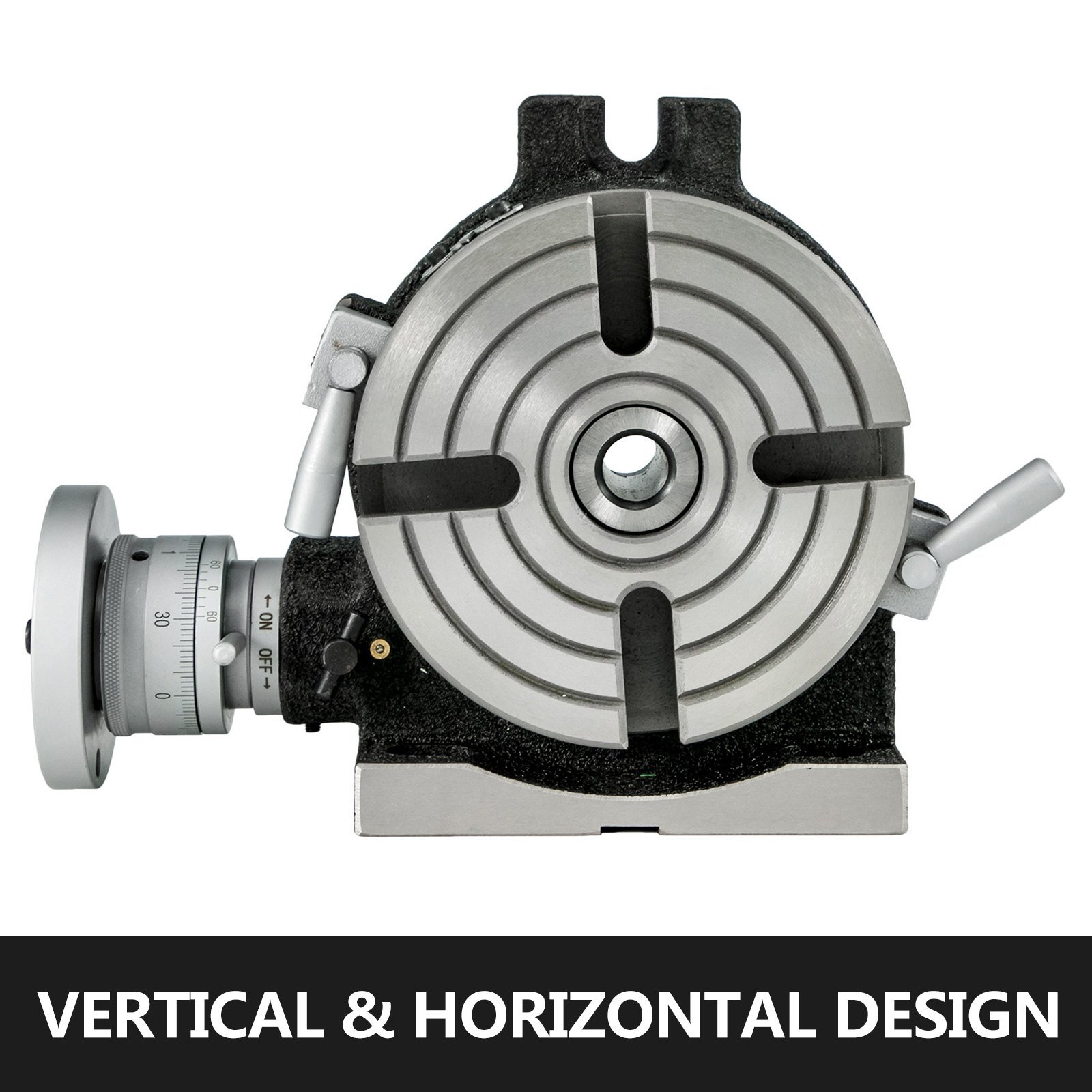 6" Rotary Table Horizontal Vertical 4-Slot w/ Dividing Plates Milling Tool
