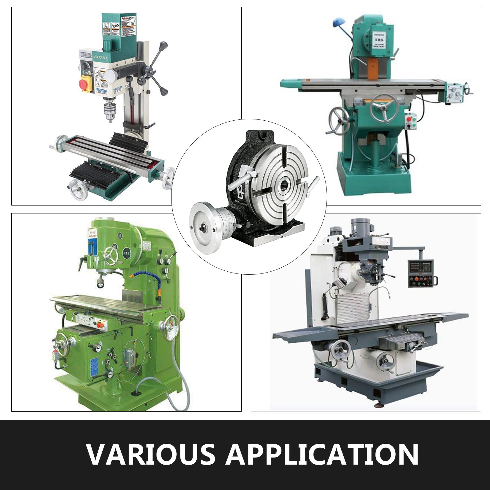 Rotary Table 8 Inch Horizontal Vertical HV8 Precision 3MT Milling Drilling Machi