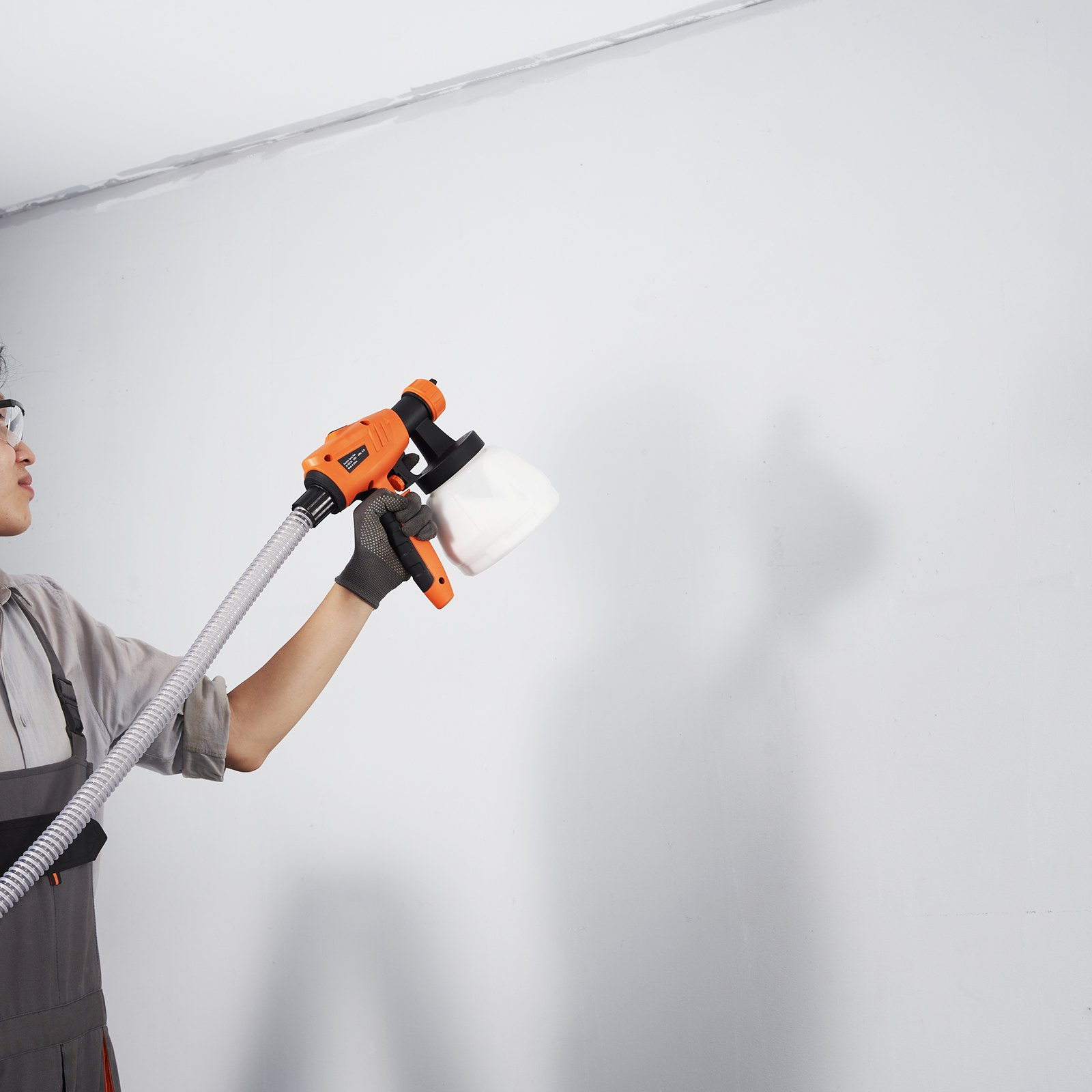 Paint Sprayer, 1300W Electric Spray Paint Gun with Air Hose, Fence - Picture 8 of 12