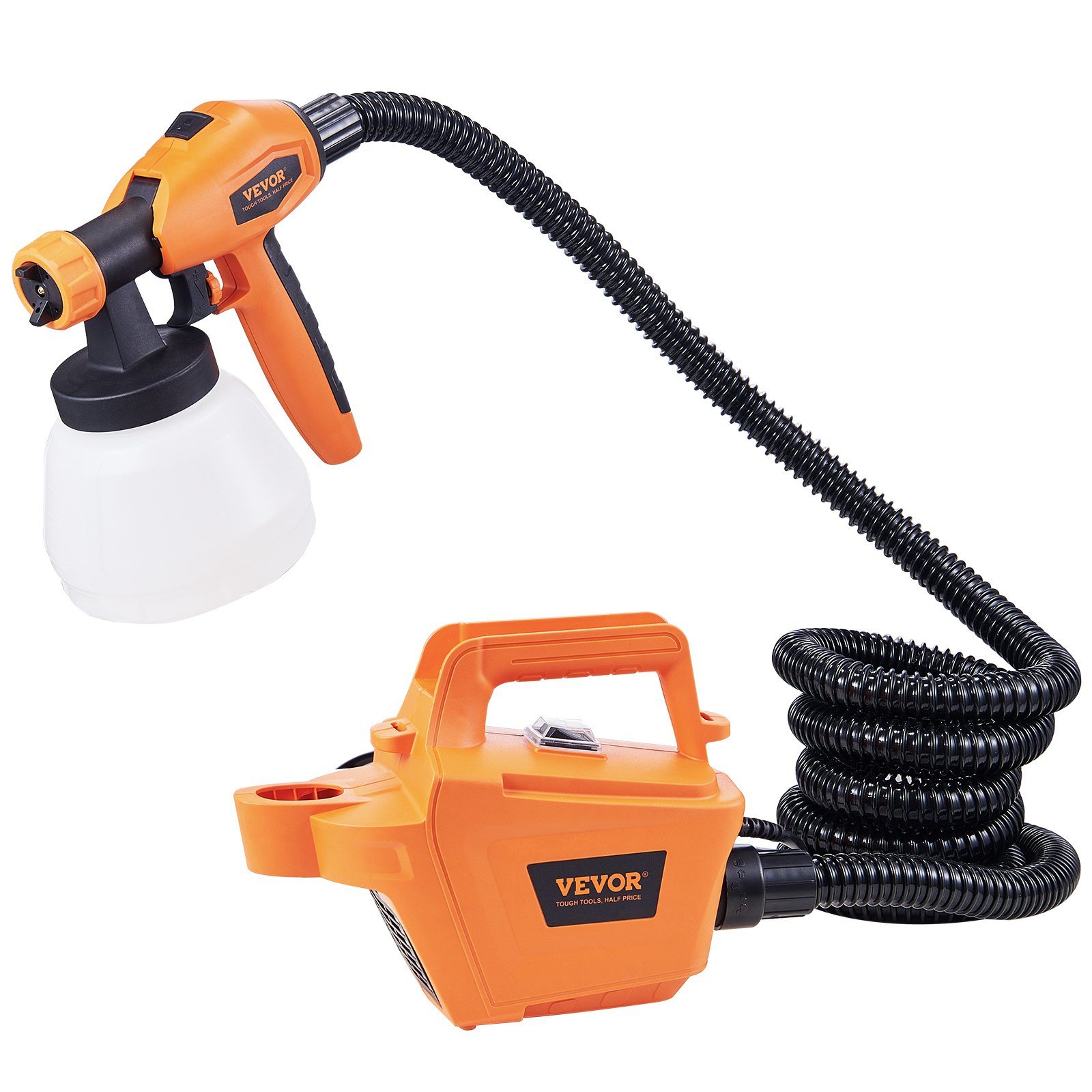 VEVOR Paint Sprayer, 500W Electric Spray Paint Gun with 10FT Air Hose, Fence