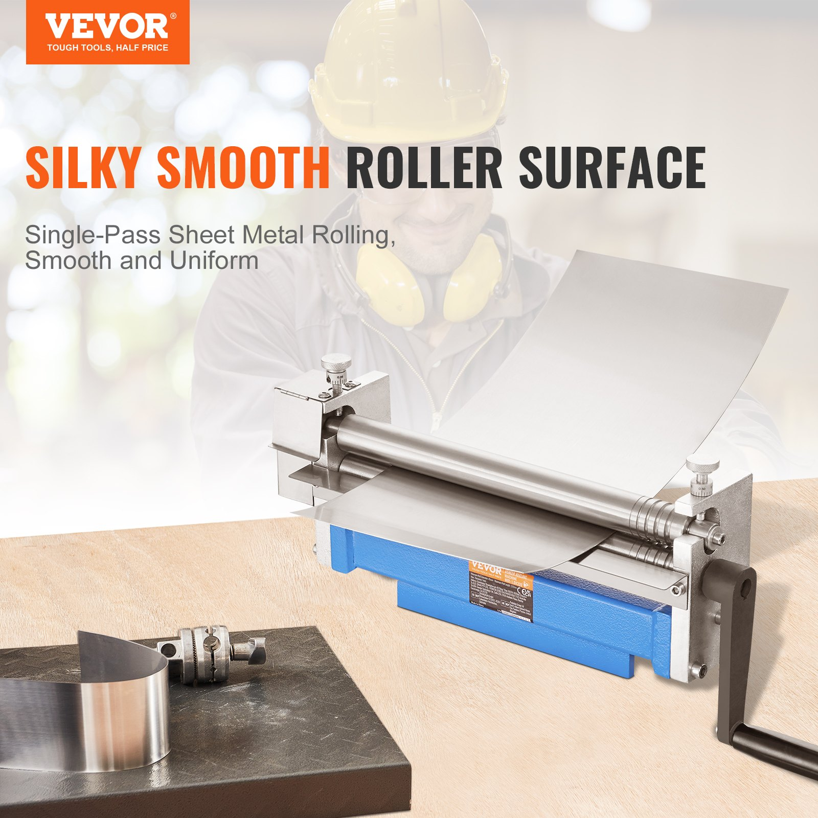 VEVOR 12.5" Slip Roll Machine 20 Gauge, Sheet Metal Rolling Bender