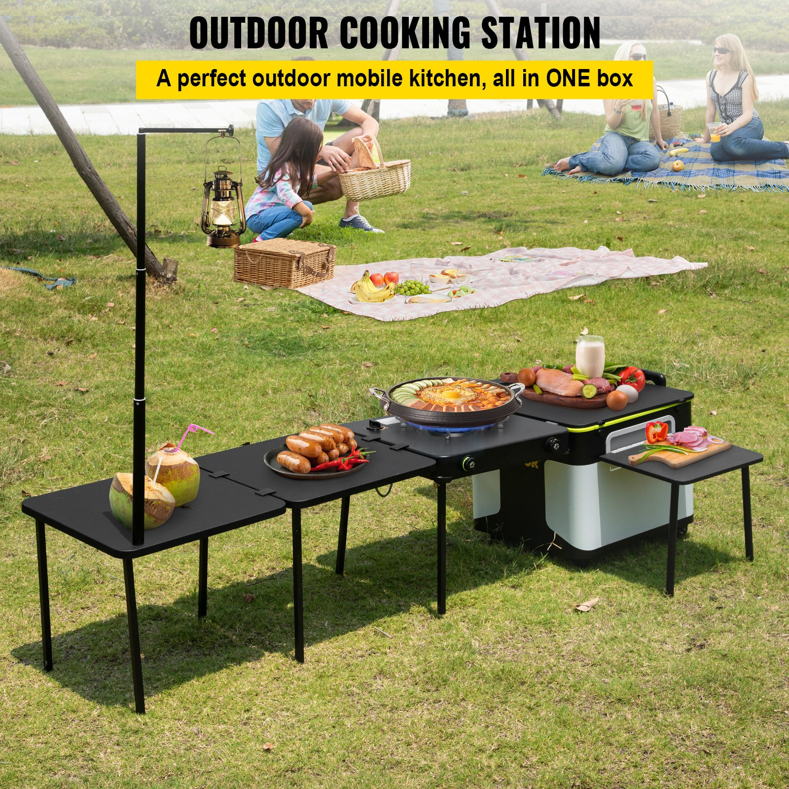 Outdoor Mobile Kitchen, Black