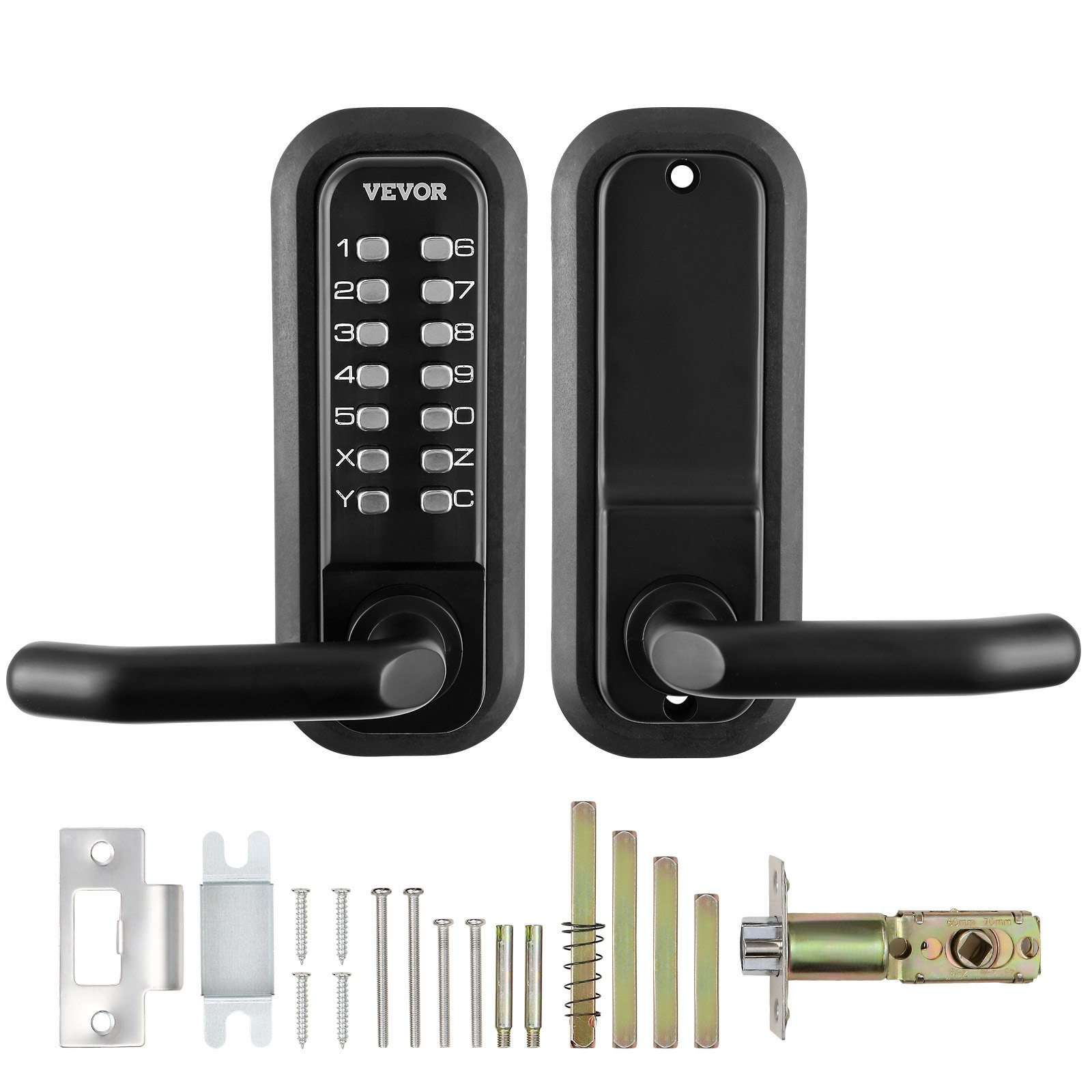 Mechanical Keyless Entry Door Lock, 14 Digit Keypad, Storage Shed - Imagen 8 de 10