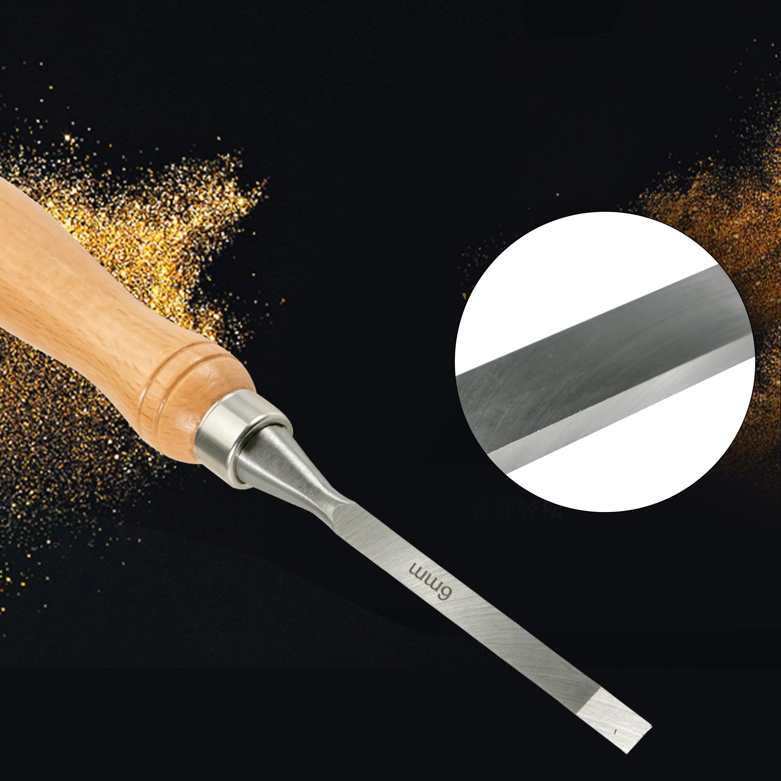 Woodworking 12pcs Lathe ChiselWood Carving Hand Chisel 3-3/4Inch Blade Length,