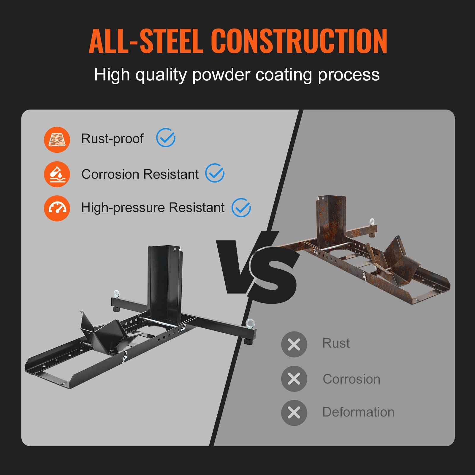 Motorcycle Wheel Chock Stand 1800lbs Heavy Duty Steel for 15"-22" Front Tires - Bild 5 von 12