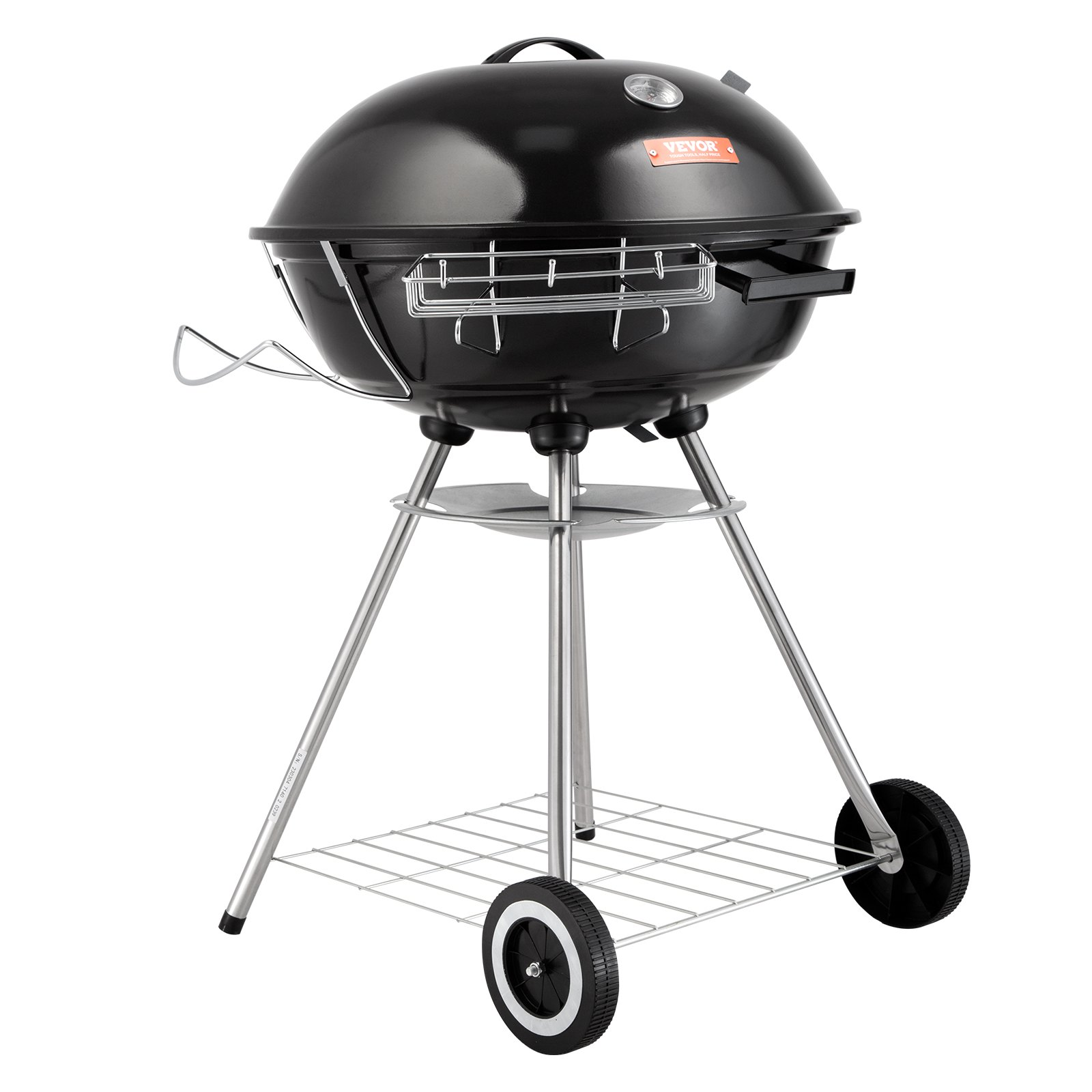 22 Inch Kettle Charcoal Grill - Premium BBQ Grill with Wheels & Protective Cover