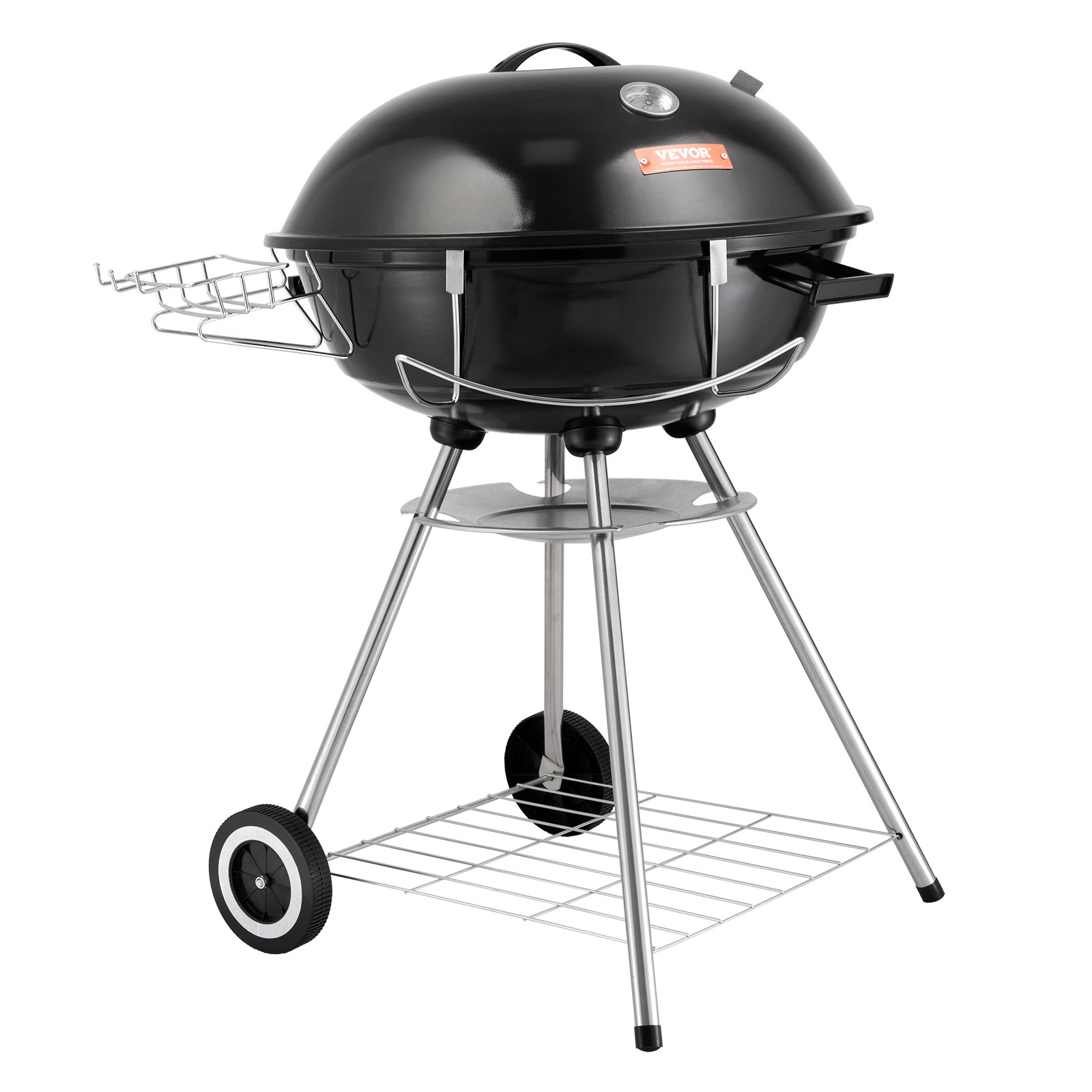 22 Inch Kettle Charcoal Grill - Premium BBQ Grill with Wheels & Protective Cover