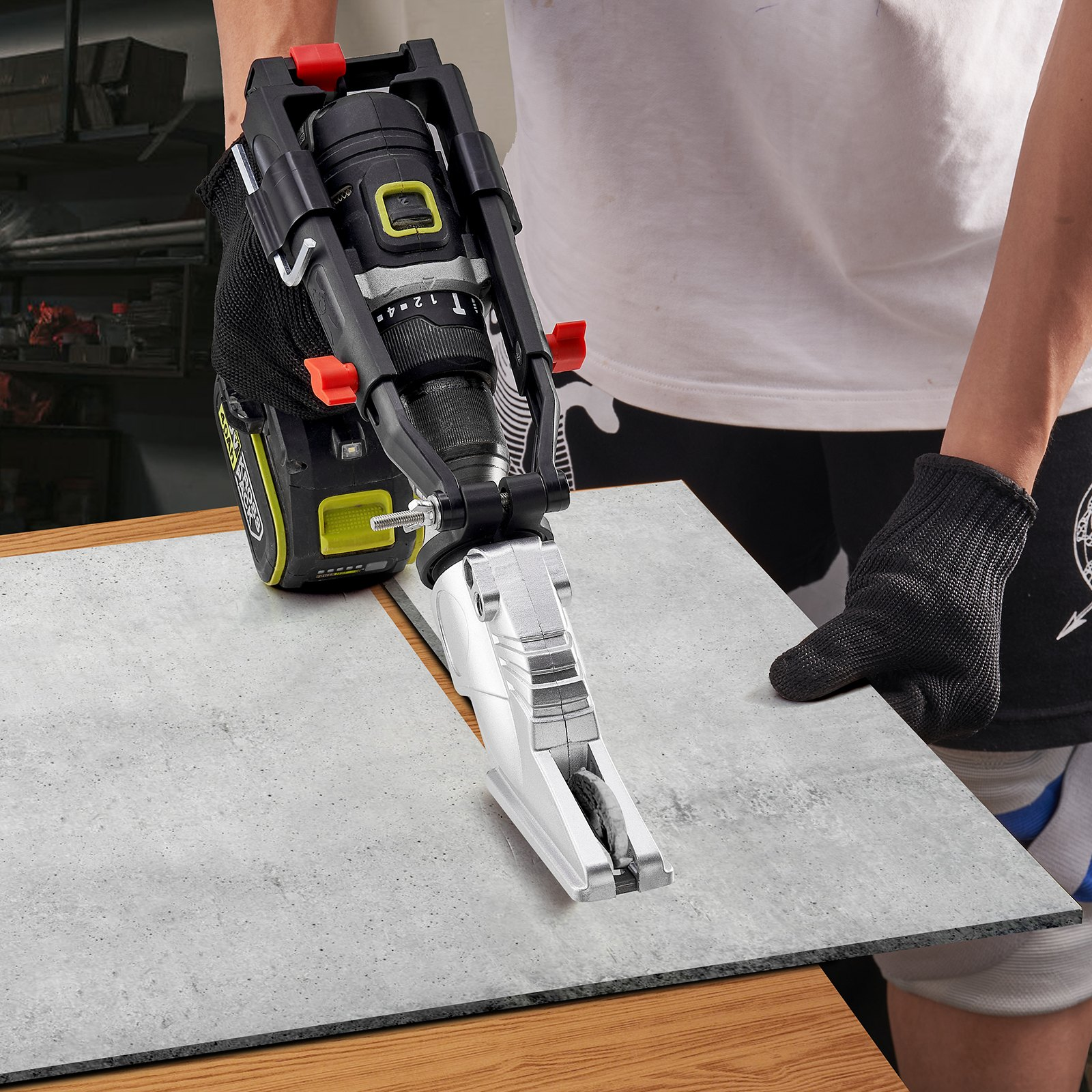 Board Cutter Drill Attachment, Board Shears Attachment, with 360 Degree Pivotin - Picture 7 of 10
