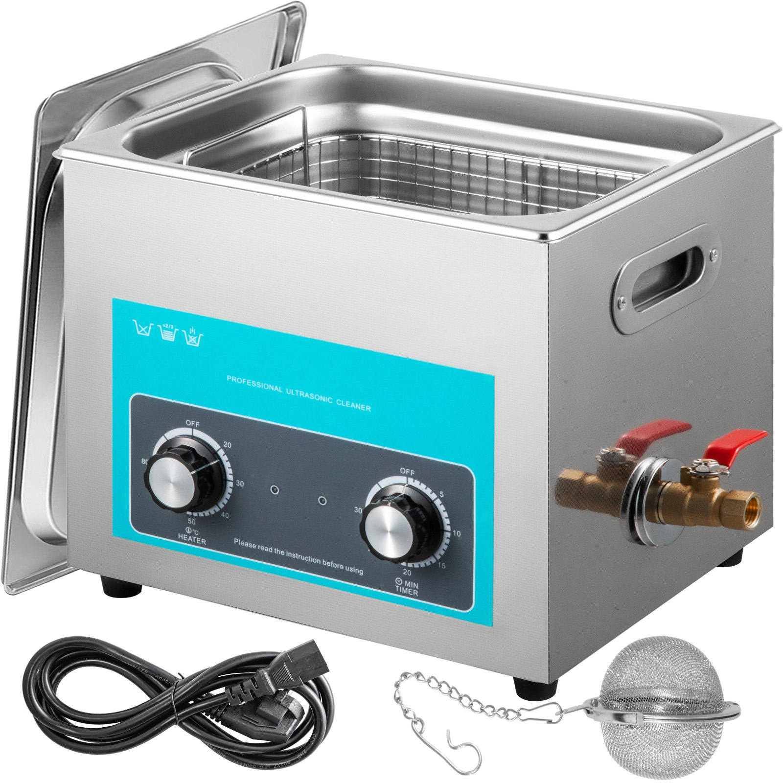 Ultrasonic Jewelry Cleaner with Heater Timer for Cleaning Eyeglass Rings Denture - Picture 7 of 10