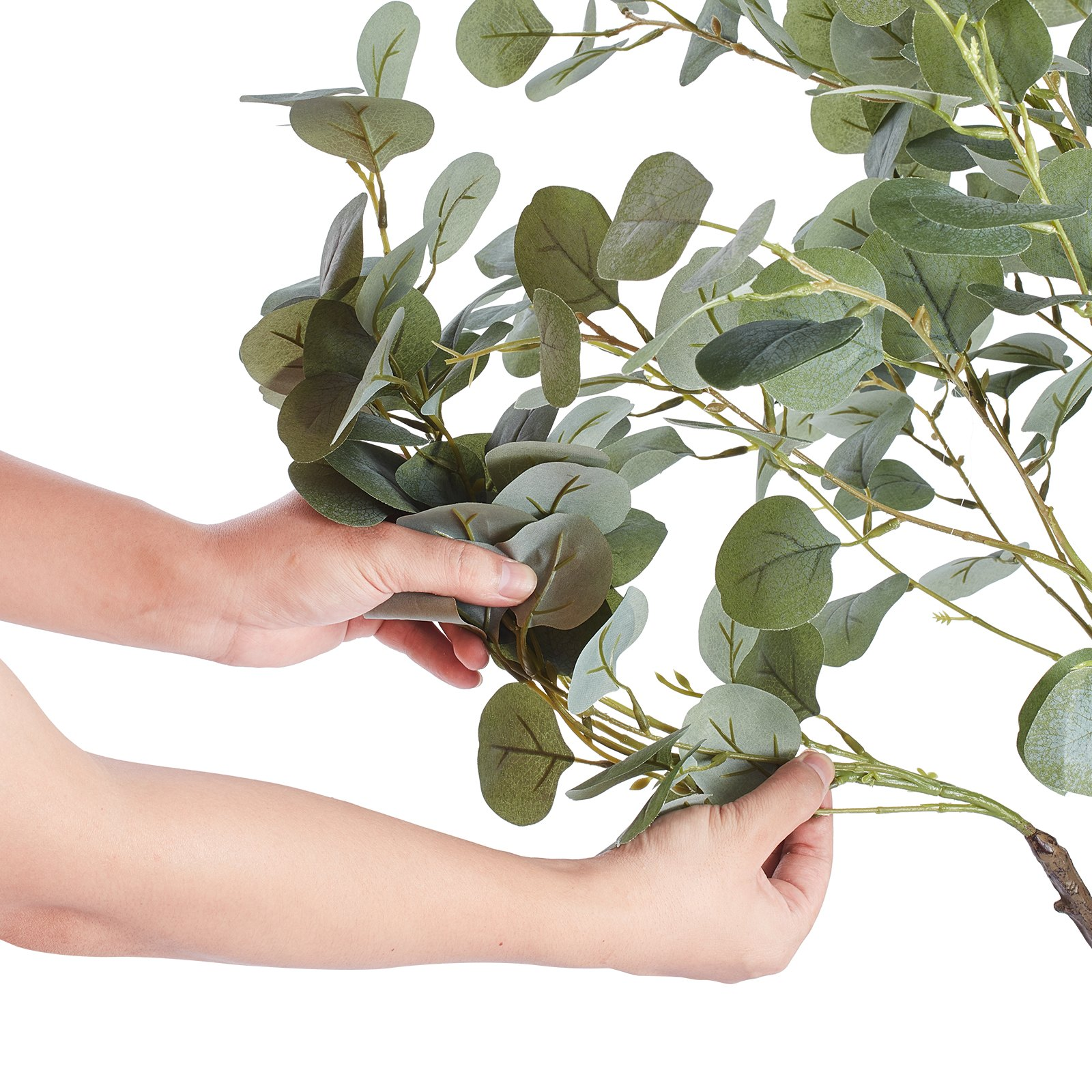 6 FT Artificial Eucalyptus Tree, Lifelike Faux Plant for Indoor/Outdoor Décor - Picture 8 of 10