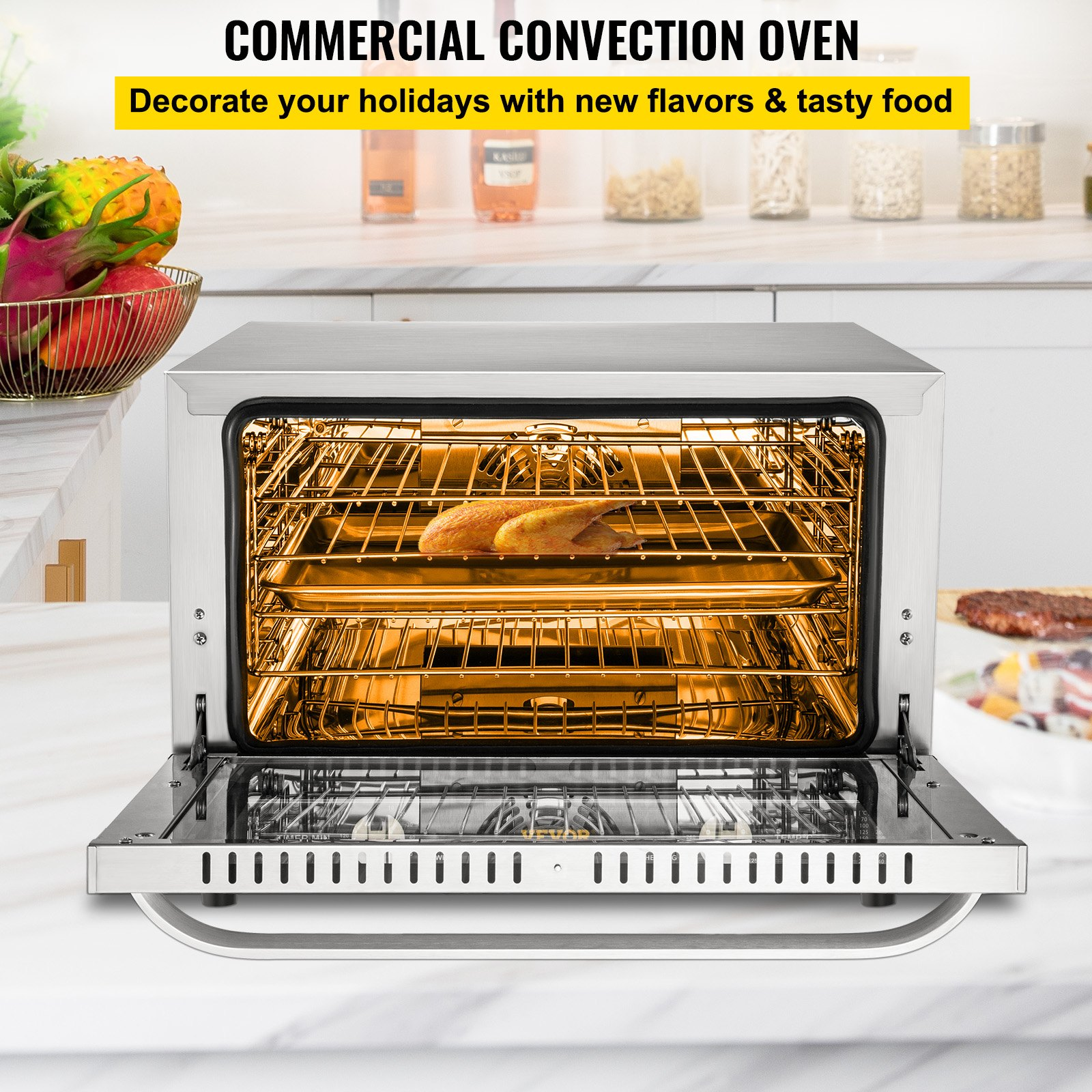 Commercial Convection Oven, 47L/43Qt, ETL Listed