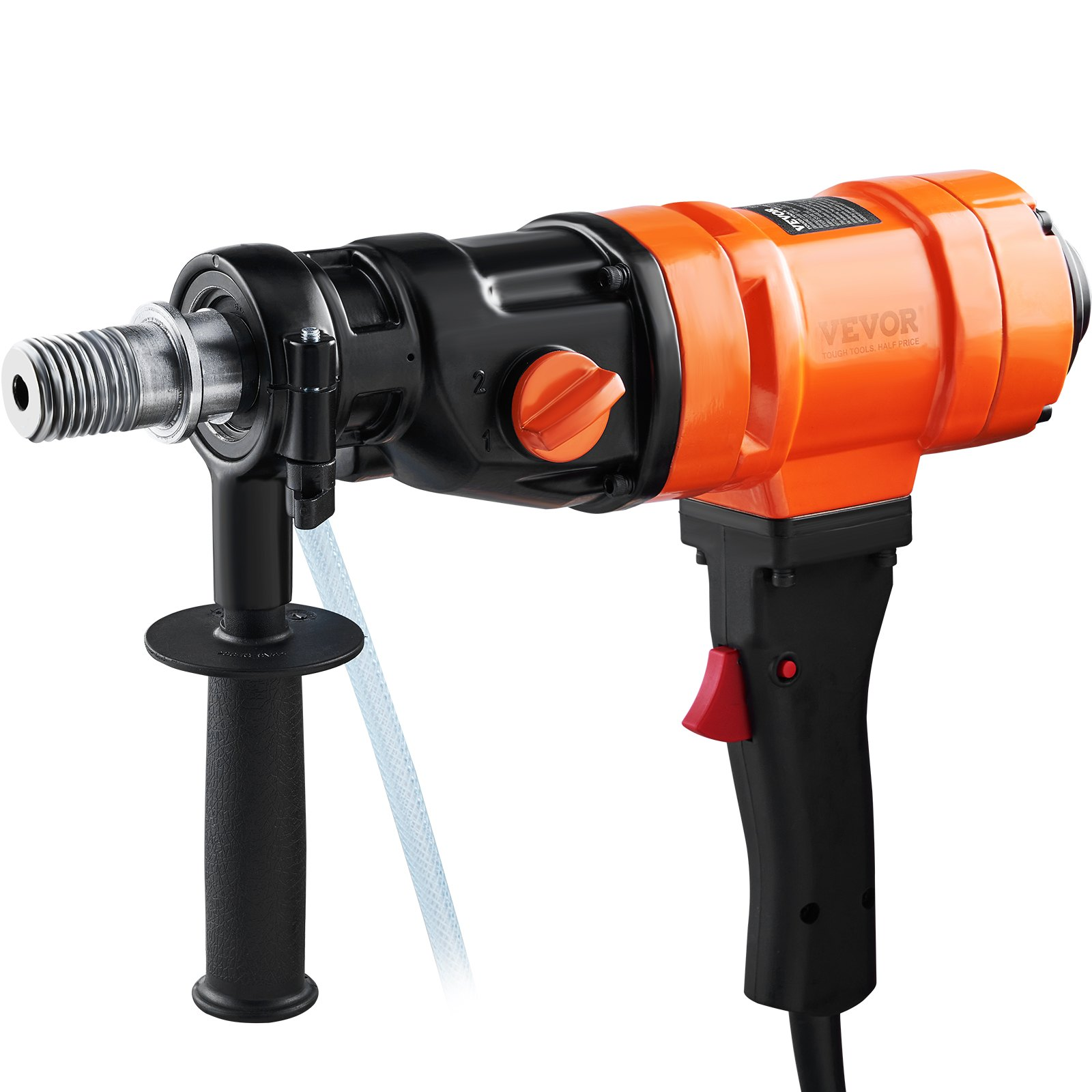 Diamond Core Drilling Machine, 4in Handheld Wet Concrete Core Drill Rig, 1500W