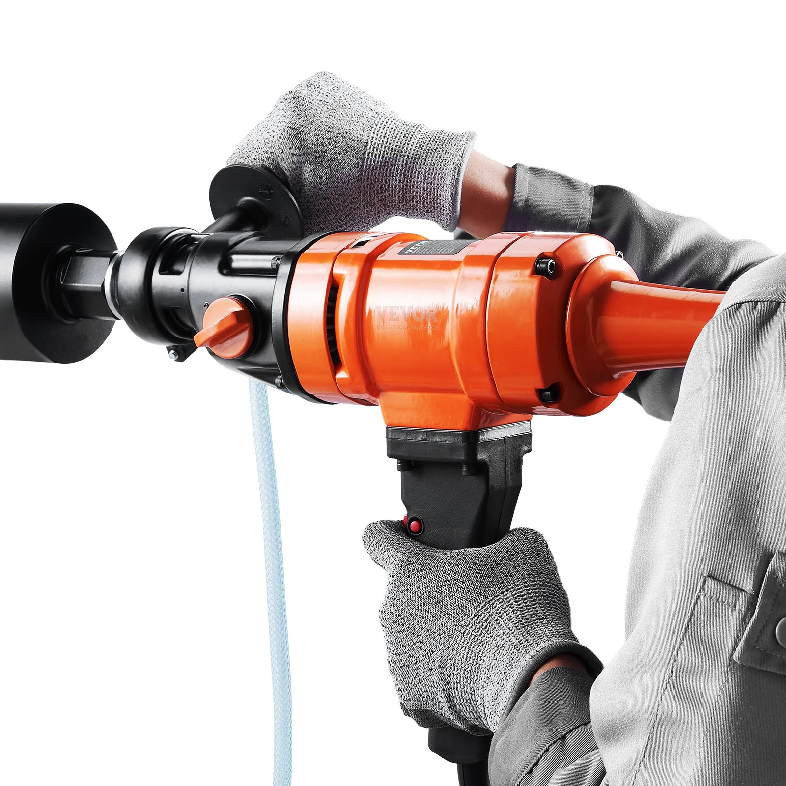 Diamond Core Drilling Machine, 4in Handheld Wet Concrete Core Drill Rig, 1500W
