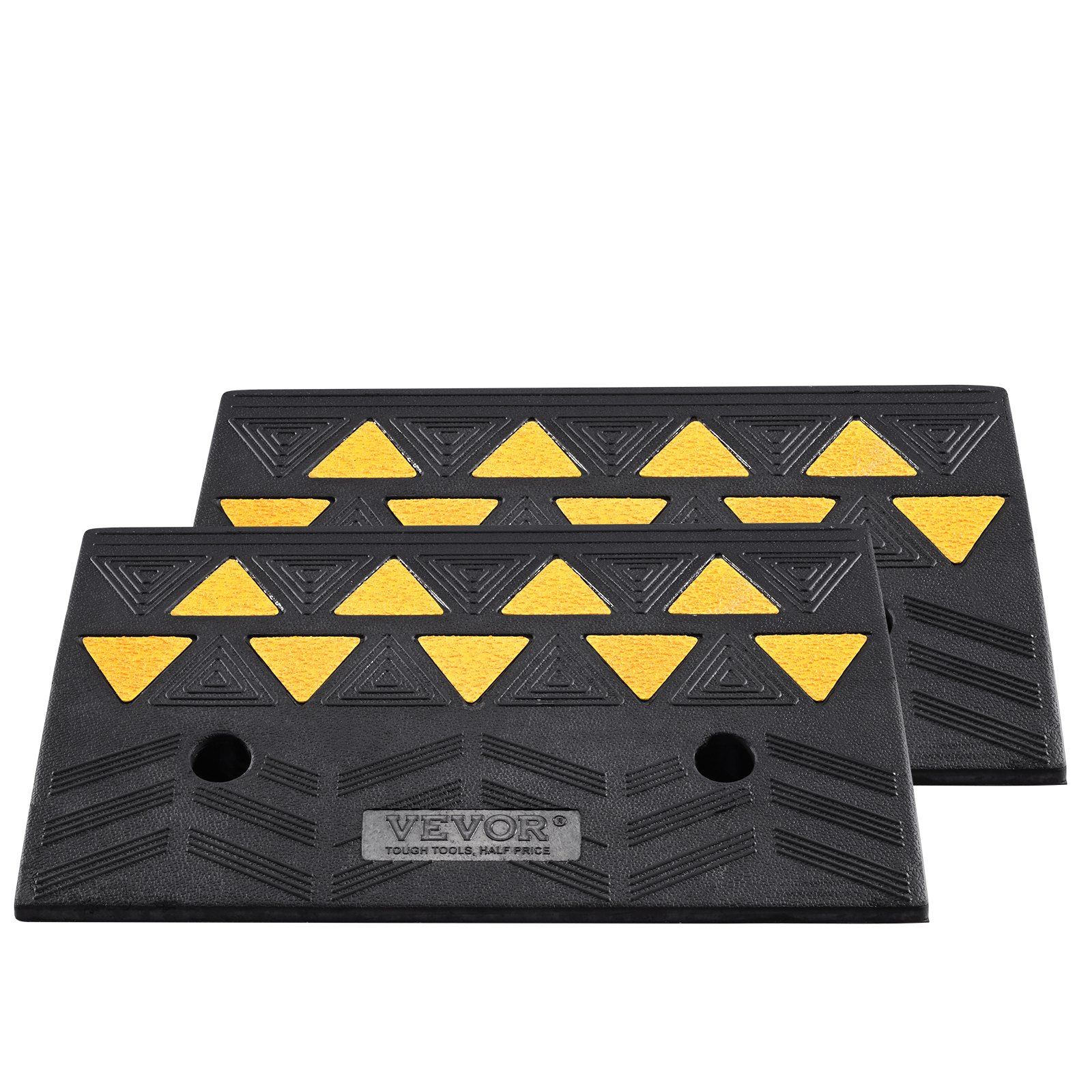 VEVOR Rubber Curb Ramp 2 Pack, 5" Rise Height Heavy-Duty 33069 lbs/15 T Capacity