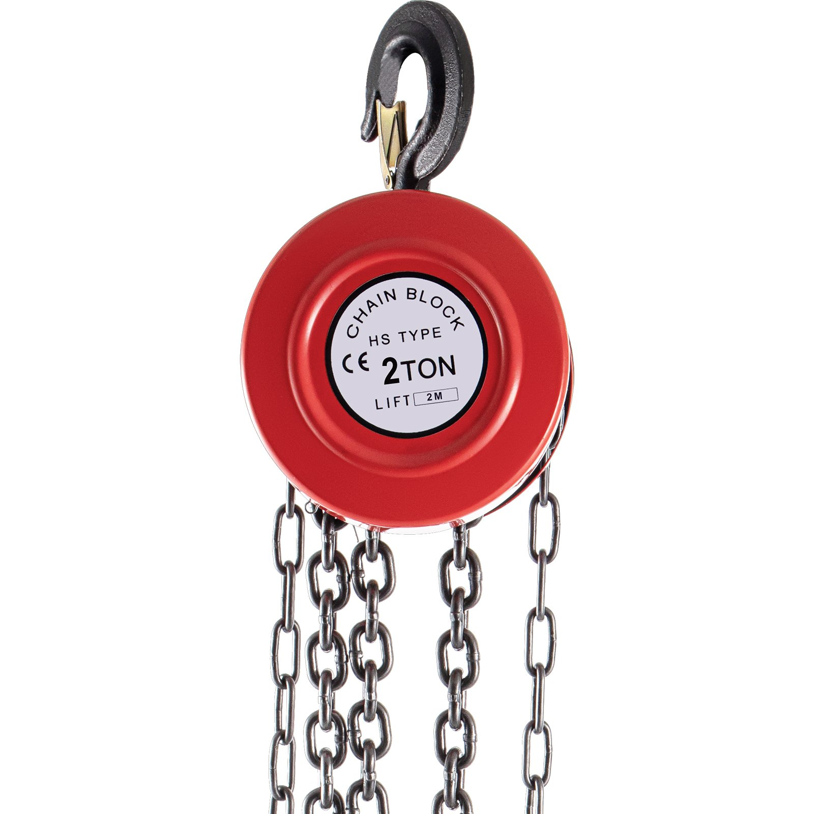 VEVOR Hand Chain Hoist, 4400 lbs /2 Ton Capacity Chain Block, Red - Picture 7 of 10
