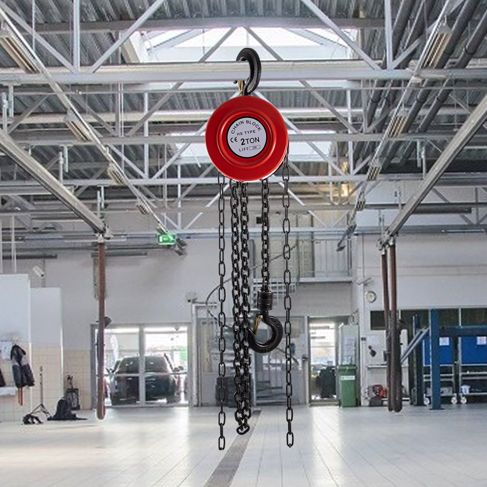 VEVOR Hand Chain Hoist, 4400 lbs /2 Ton Capacity Chain Block, Red - Picture 10 of 10