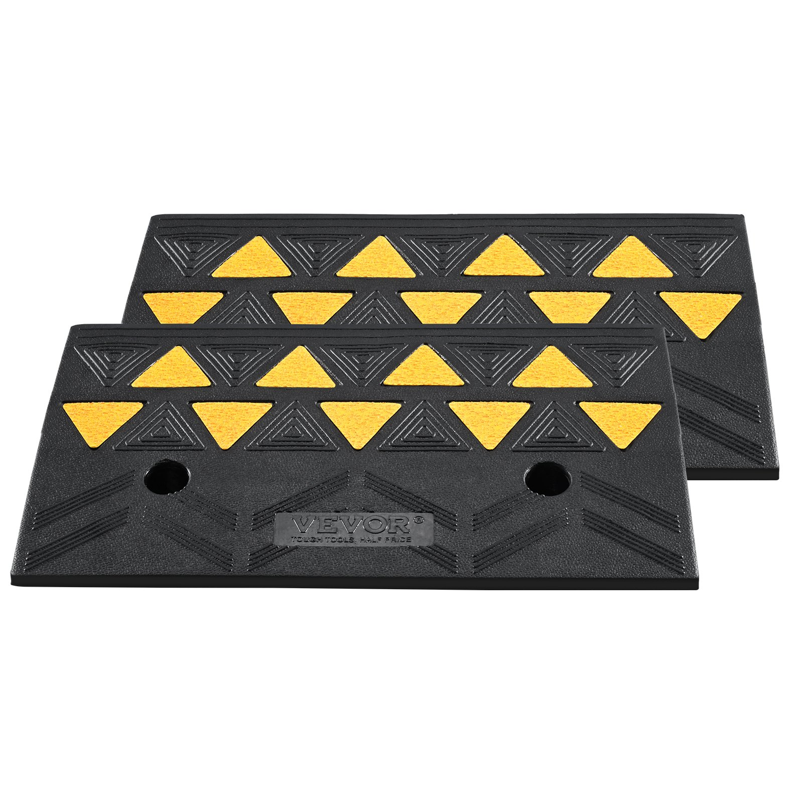 VEVOR Rubber Curb Ramp 2 Pack, 4.3" Rise Height Heavy-Duty 33069 lbs/15 T Capaci