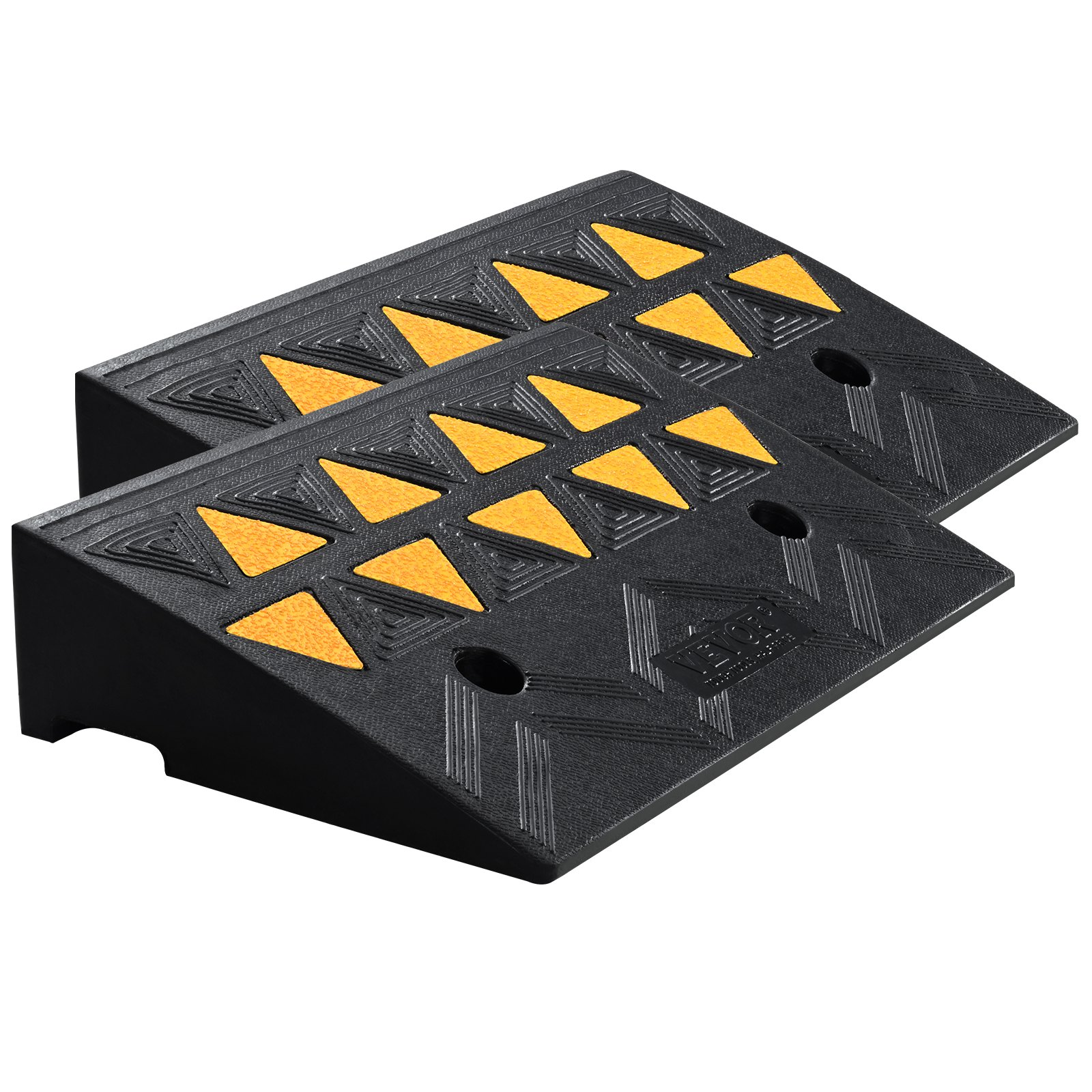 VEVOR Rubber Curb Ramp 2 Pack, 4.3" Rise Height Heavy-Duty 33069 lbs/15 T Capaci