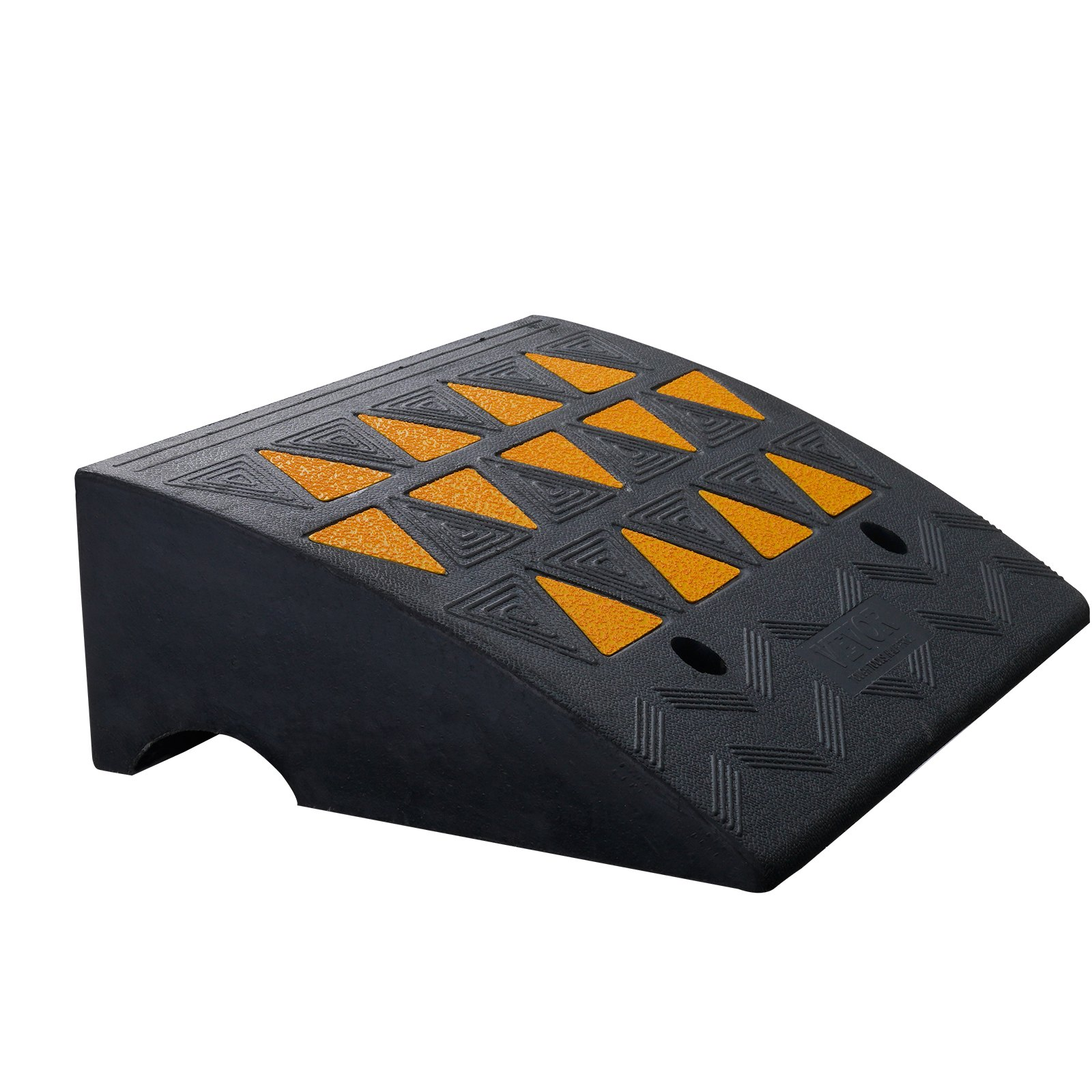 Rubber Curb Ramp, 6" Rise, 19.3" x 14.6", 15T Heavy-Duty Ramp for Cars, Trucks