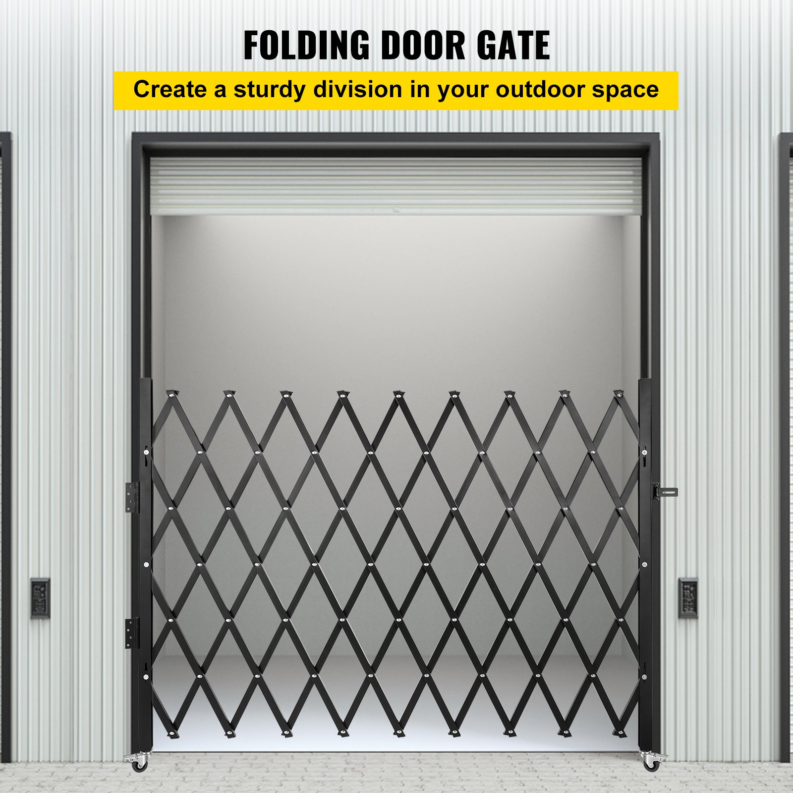 Single Folding Security Gate, Scissor Gate or Door with Padlock