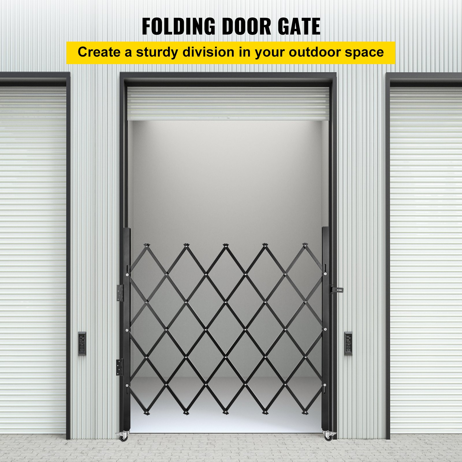 Single Folding Security Gate, Scissor Gate/Door with Padlock