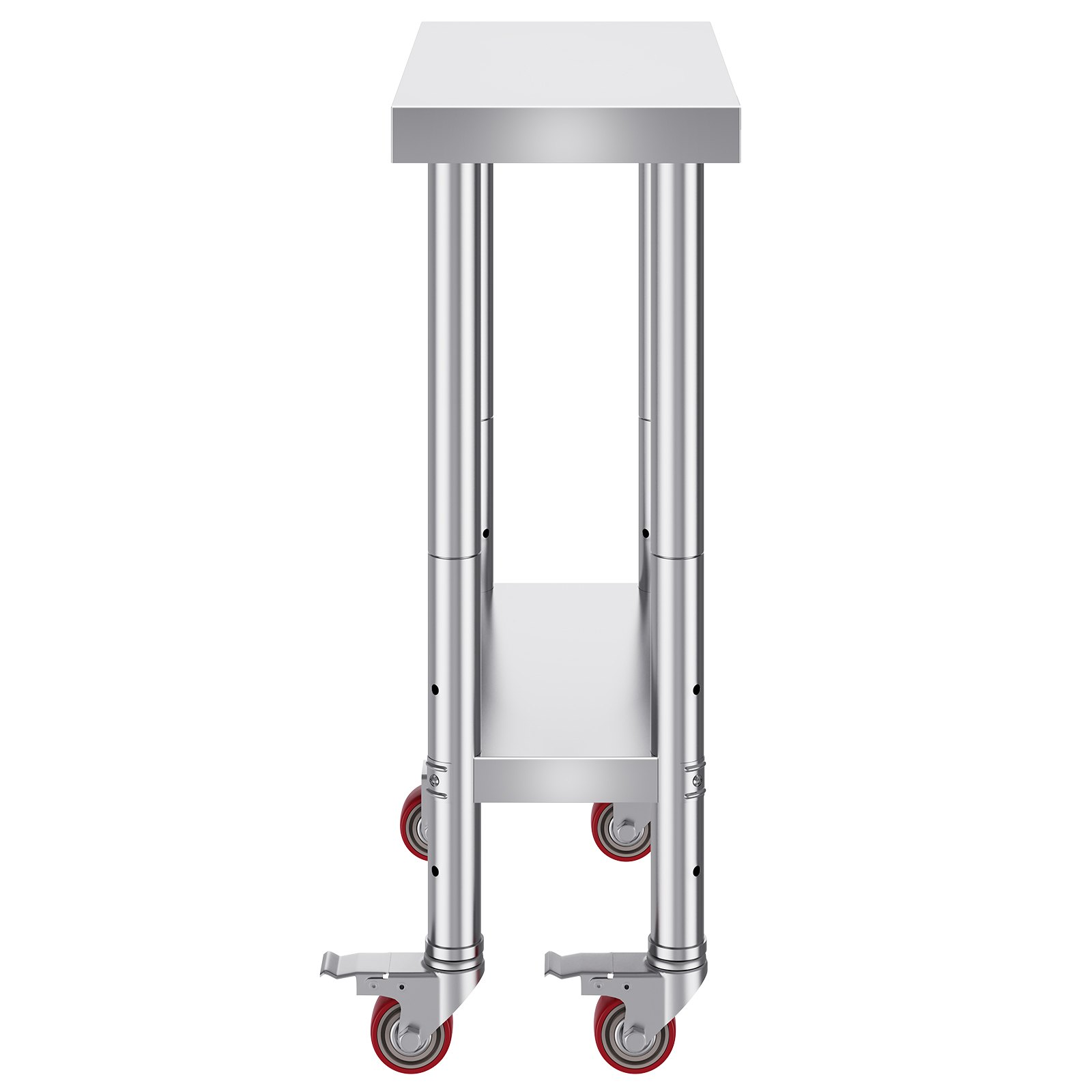 12x24 Stainless Steel Work Table w/ Wheels 700lb Capacity Adjustable Height