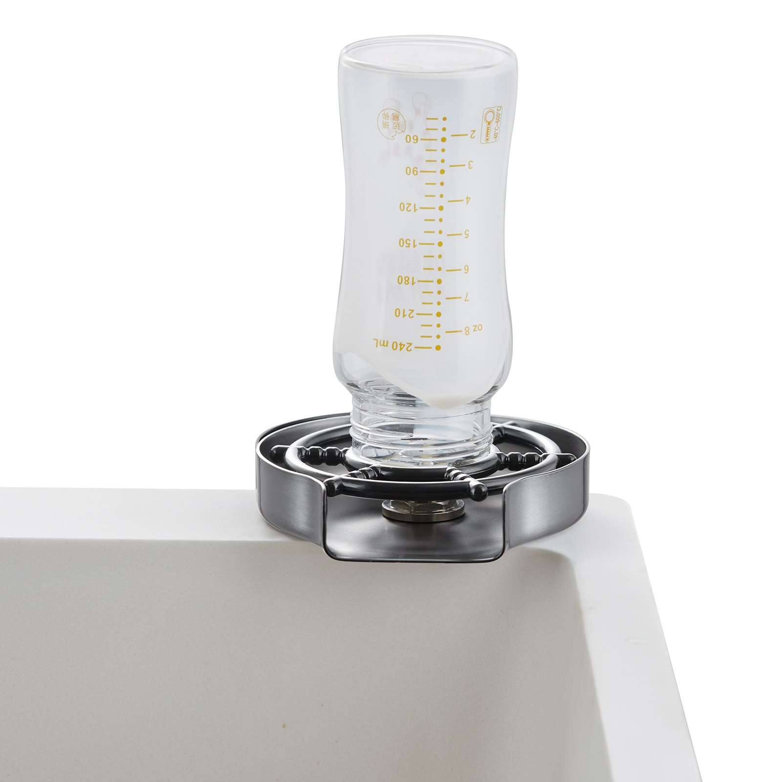 Glass Rinser, Wine Glass (Silver Grey Base)