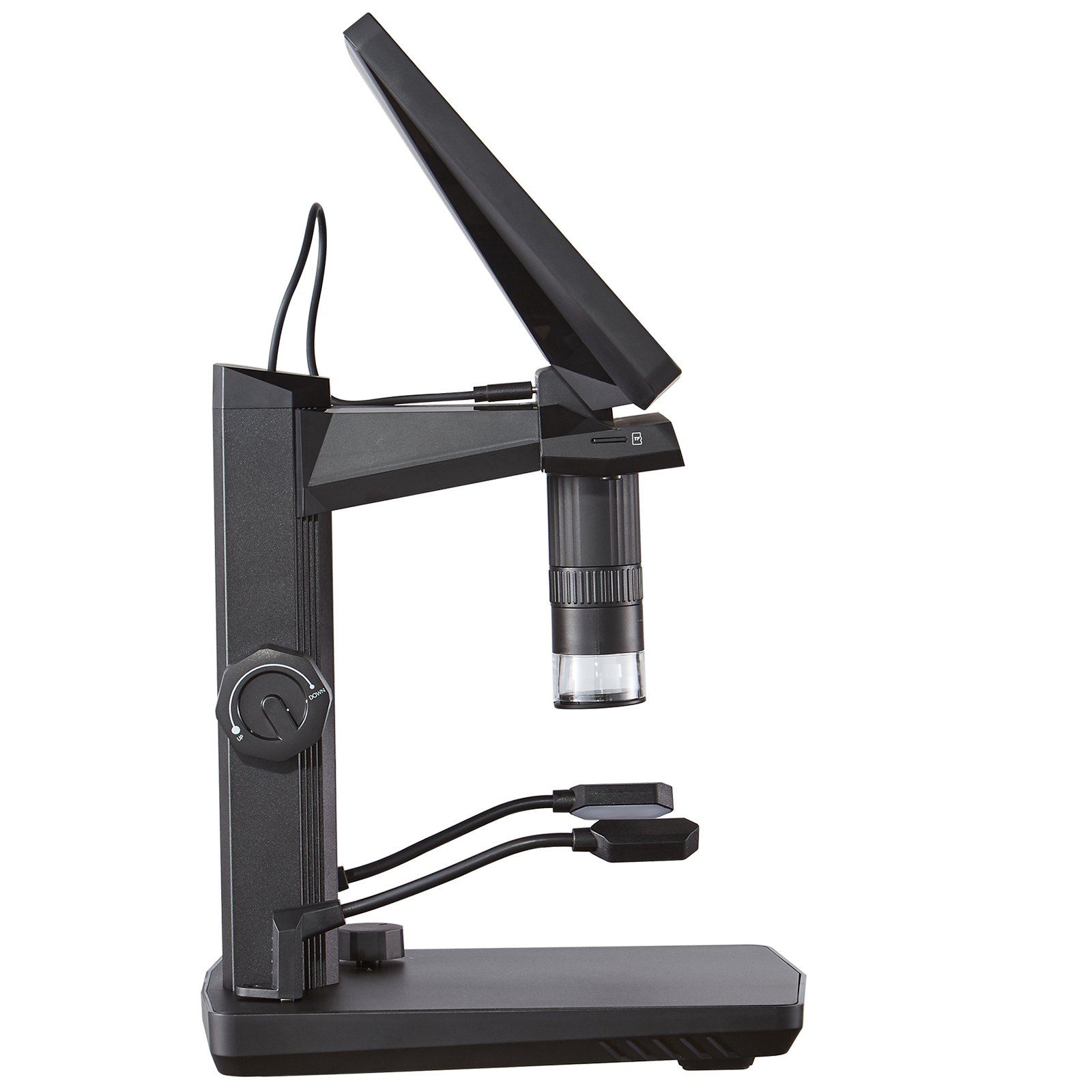 10.1" LCD Digital Microscope for Adults - 1300X Magnification, IPS Screen, 8 LED