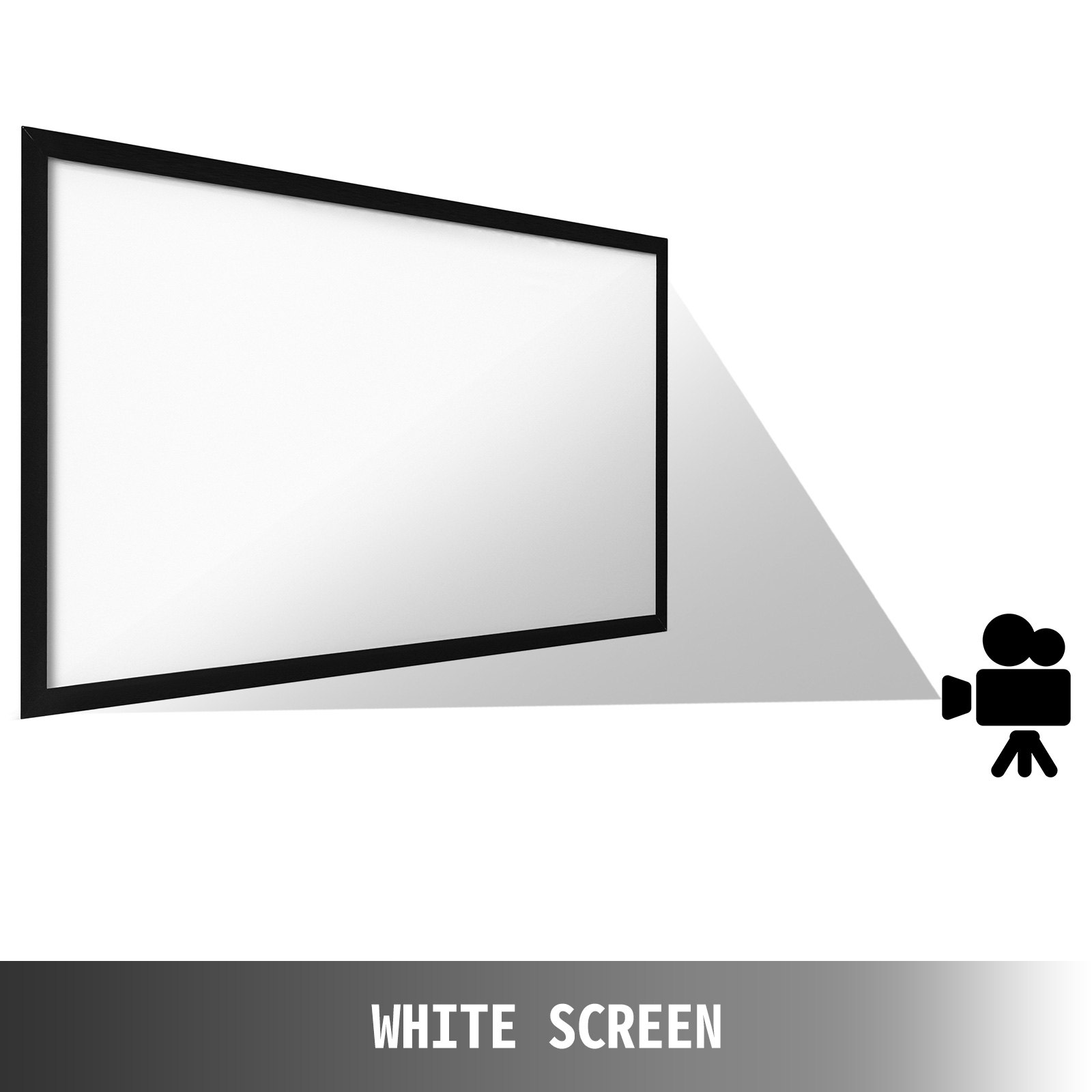 Projection Screen 120inch 16:9 Movie Screen Fixed Frame 3D Projector Screen for