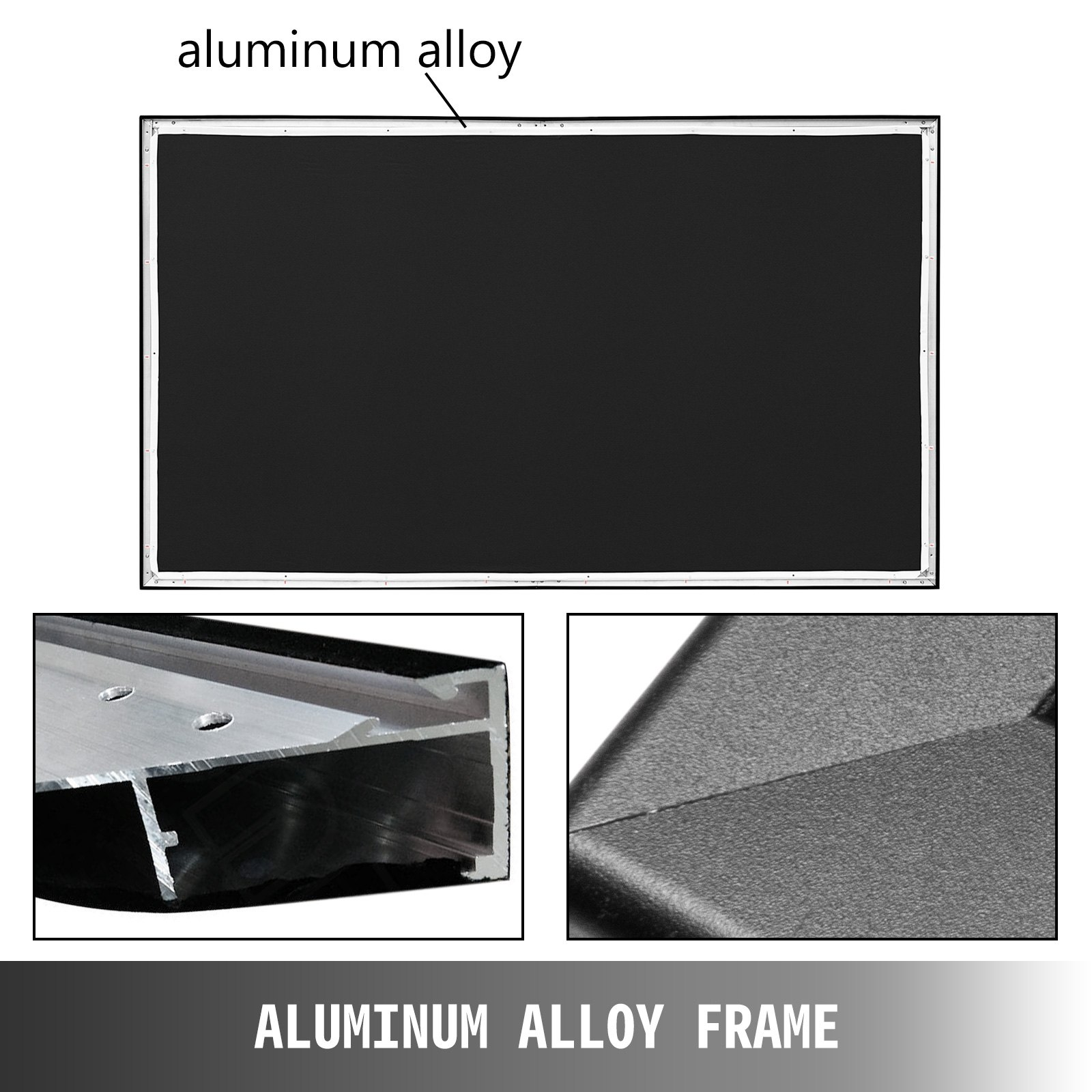 Projection Screen 120inch 16:9 Movie Screen Fixed Frame 3D Projector Screen for