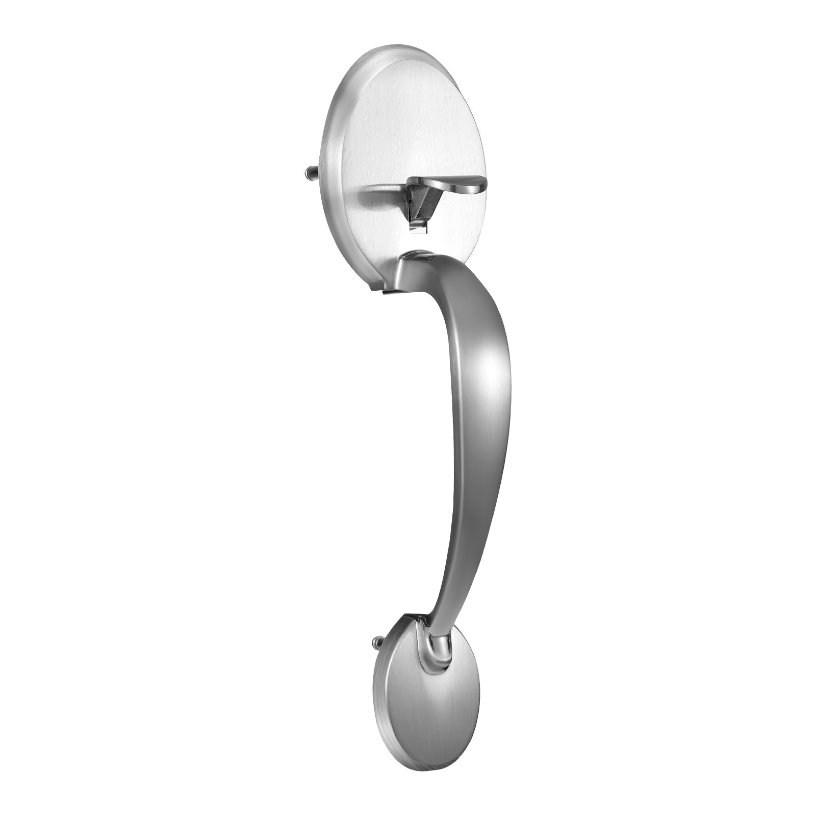 Haustürgriff und Riegel Set, Satin Nickel Haustürschloss Set mit Inter - Bild 10 von 10